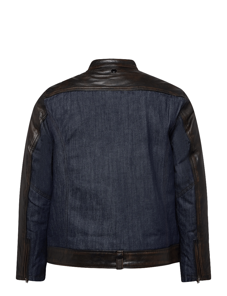 Replay - Leather jacket RELAXED - hybrid-jacken - brown - 2