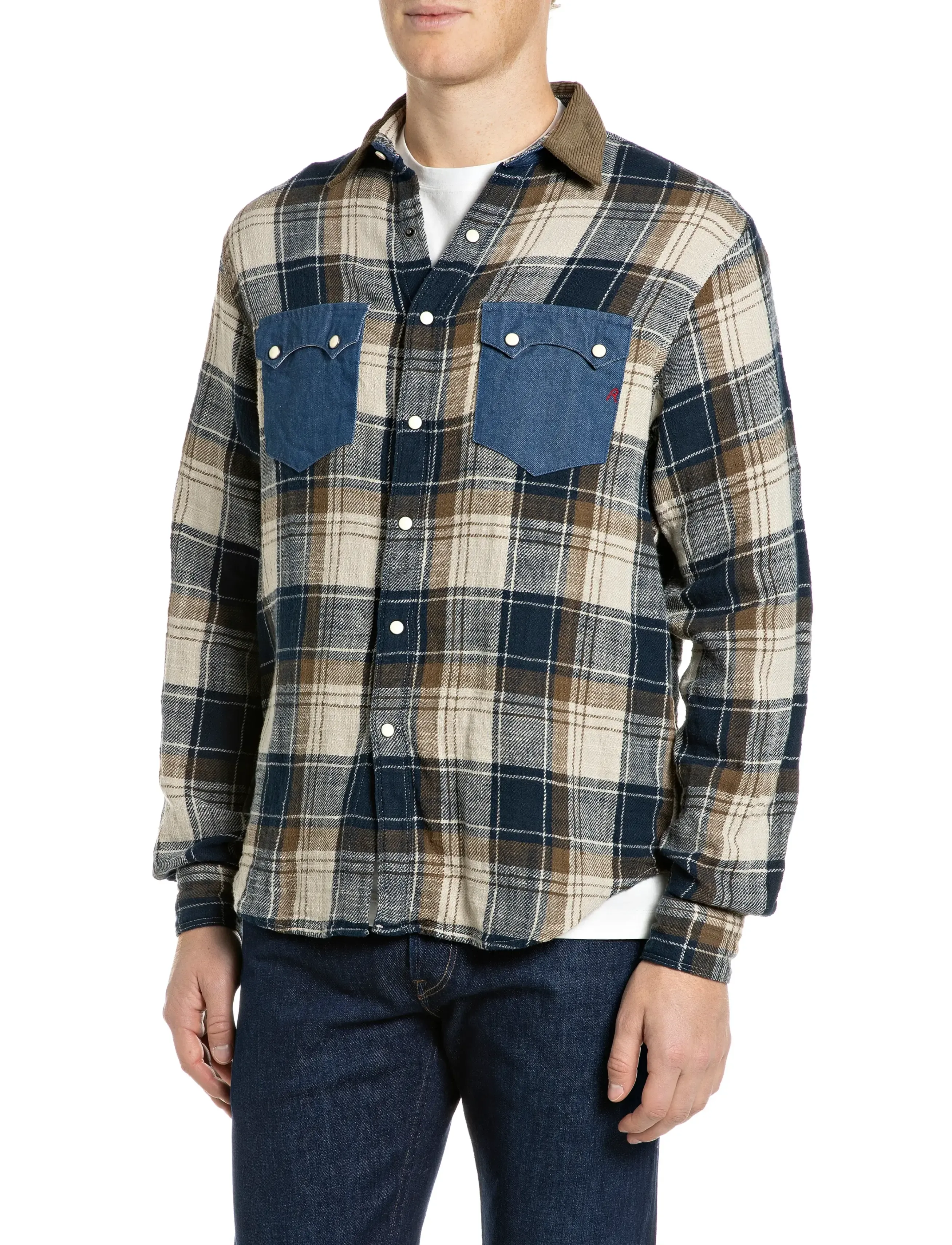 Replay Shirt RELAXED - Ruudulised särgid - MULTI COLOURED / multi