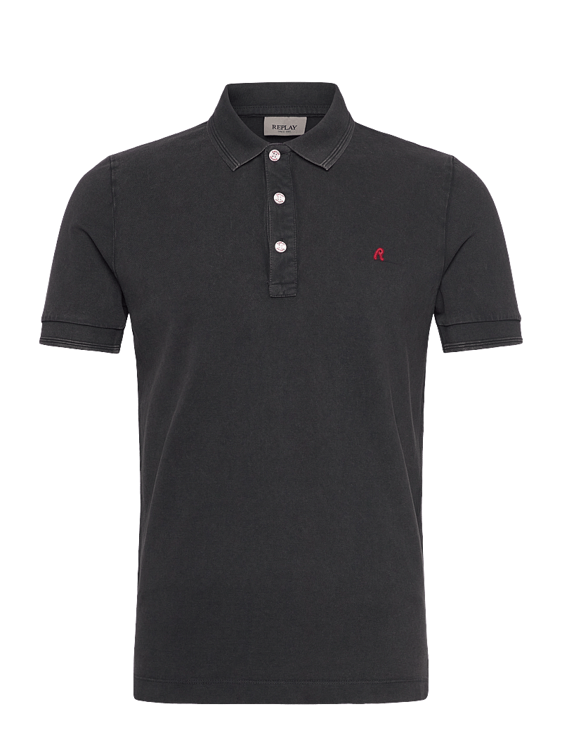 Replay - Polo REGULAR_SLIM Polo - gestrickte polohemden - black - 1