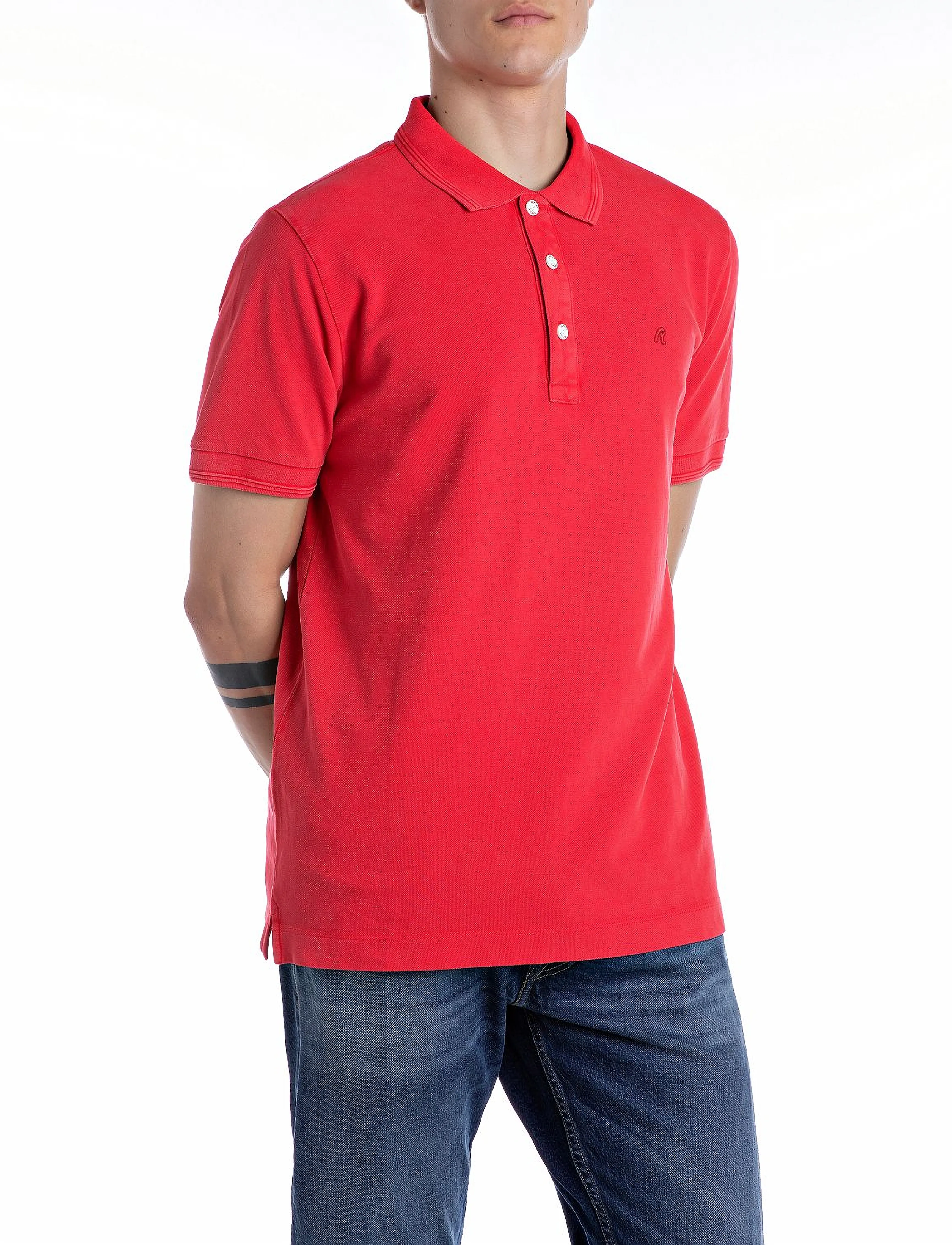 Replay Polo REGULAR_SLIM Polo - Winter deals - RED / red