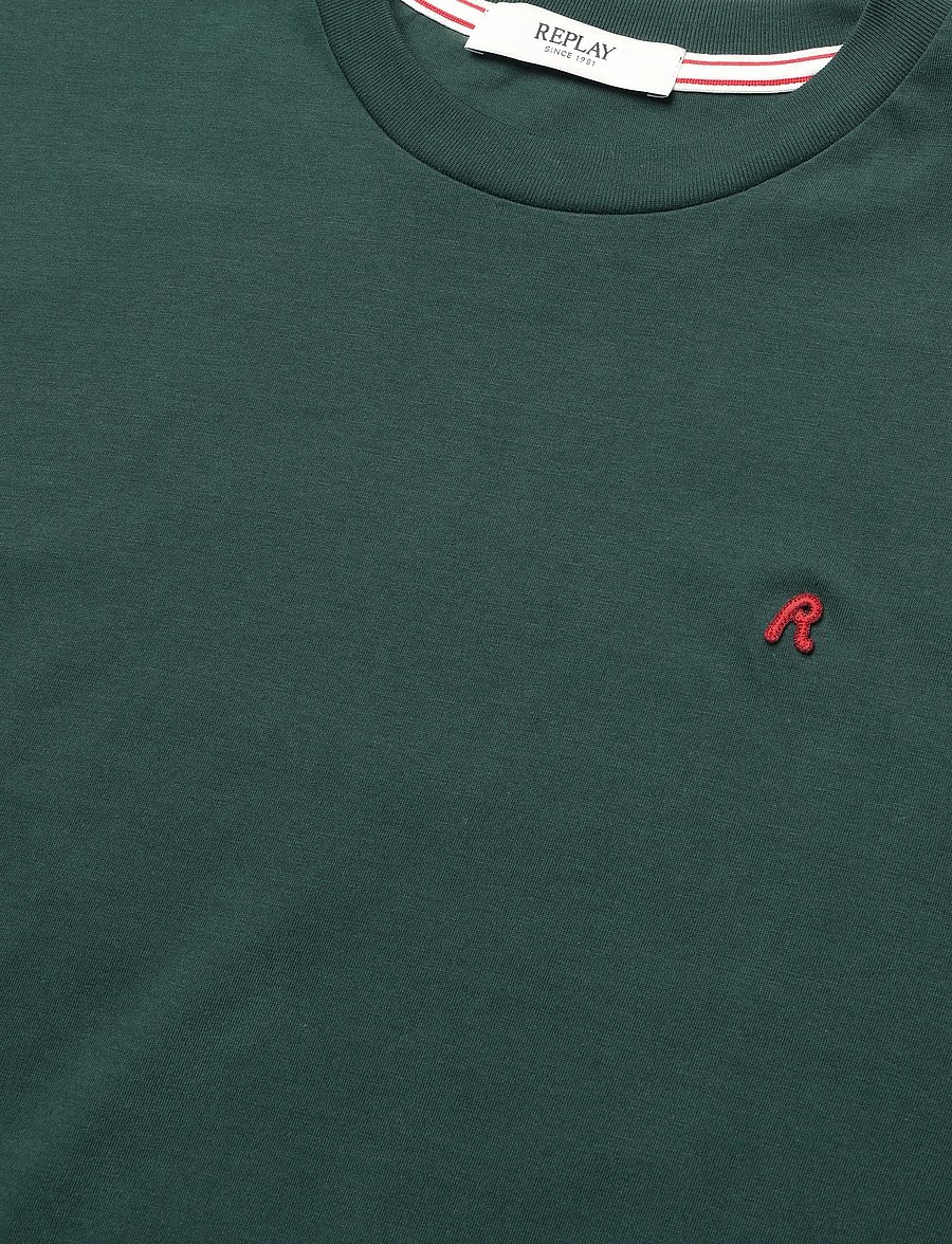 Replay - REGULAR JERSEY T-Shirt - korte mouwen - green - 4