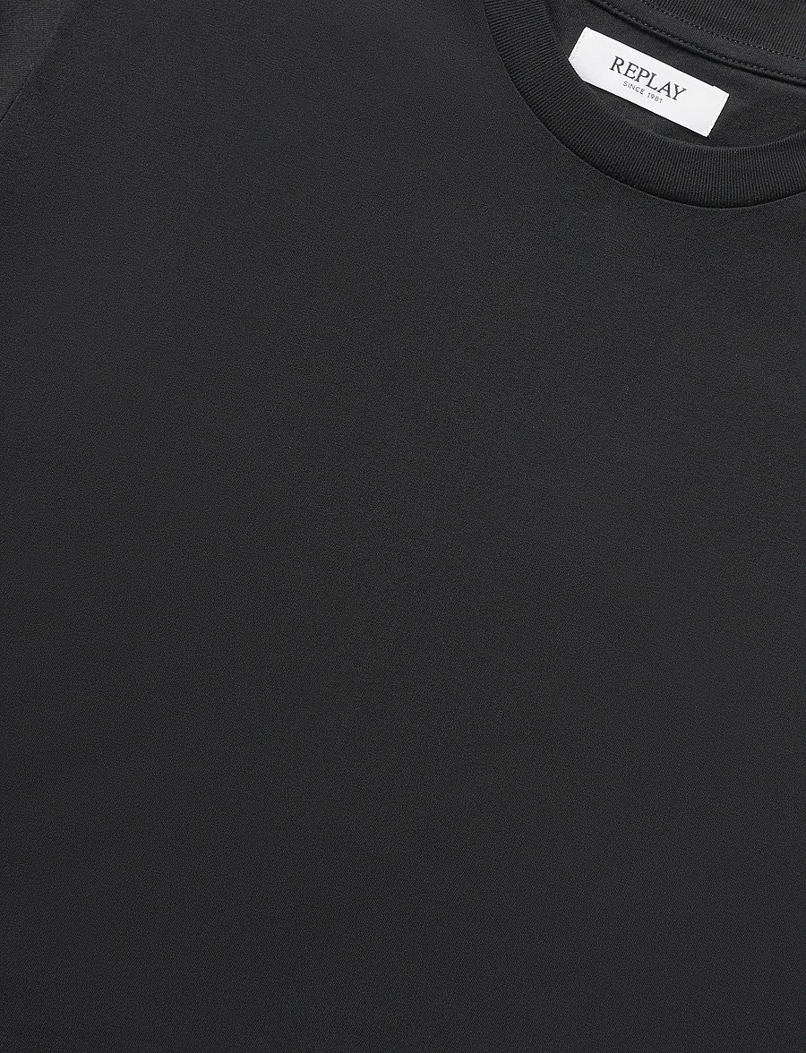 Replay - REGULAR Campus JERSEY T-Shirt - kortärmade t-shirts - black - 5