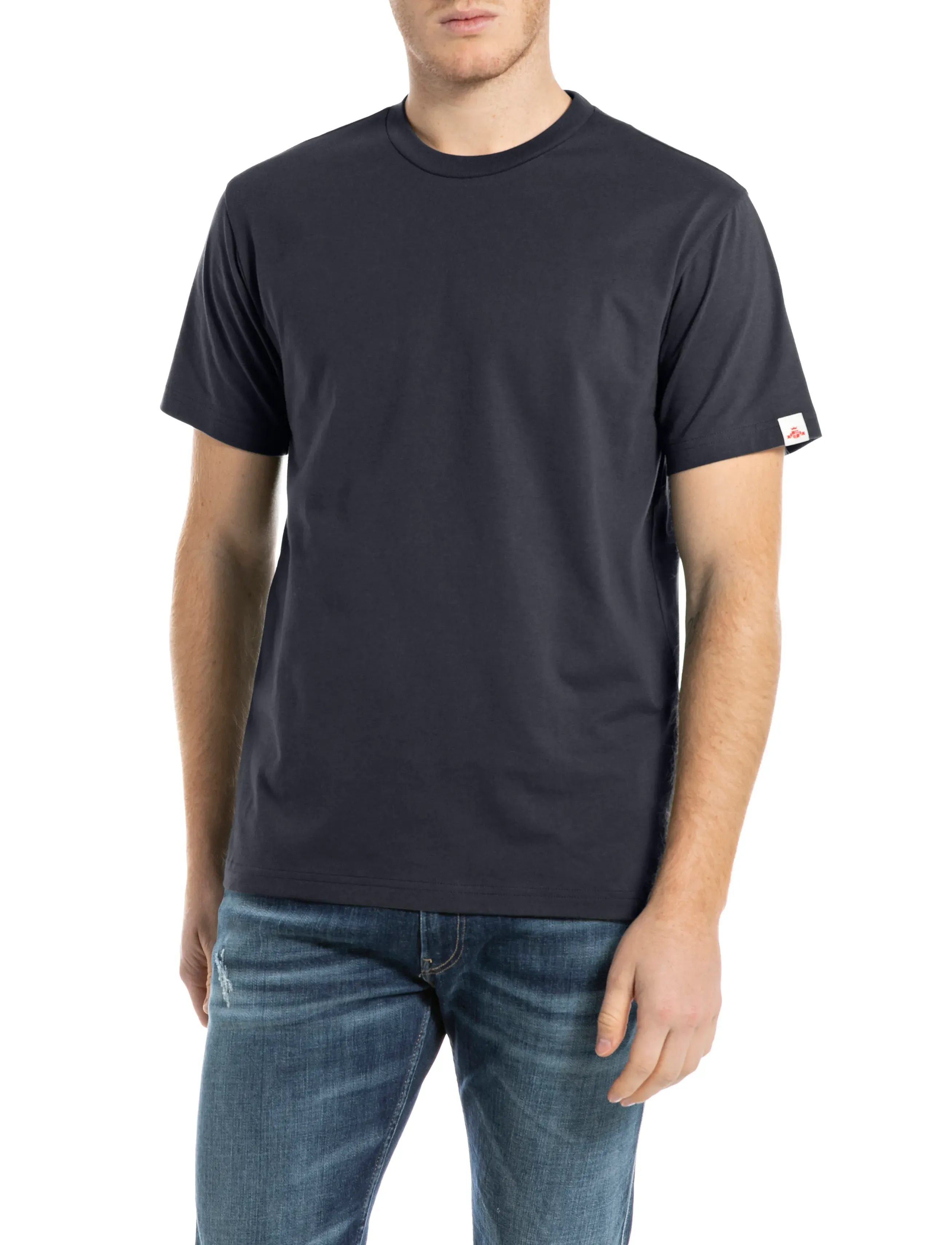 Replay REGULAR Campus  JERSEY T-Shirt - Tøj - BLUE / navy