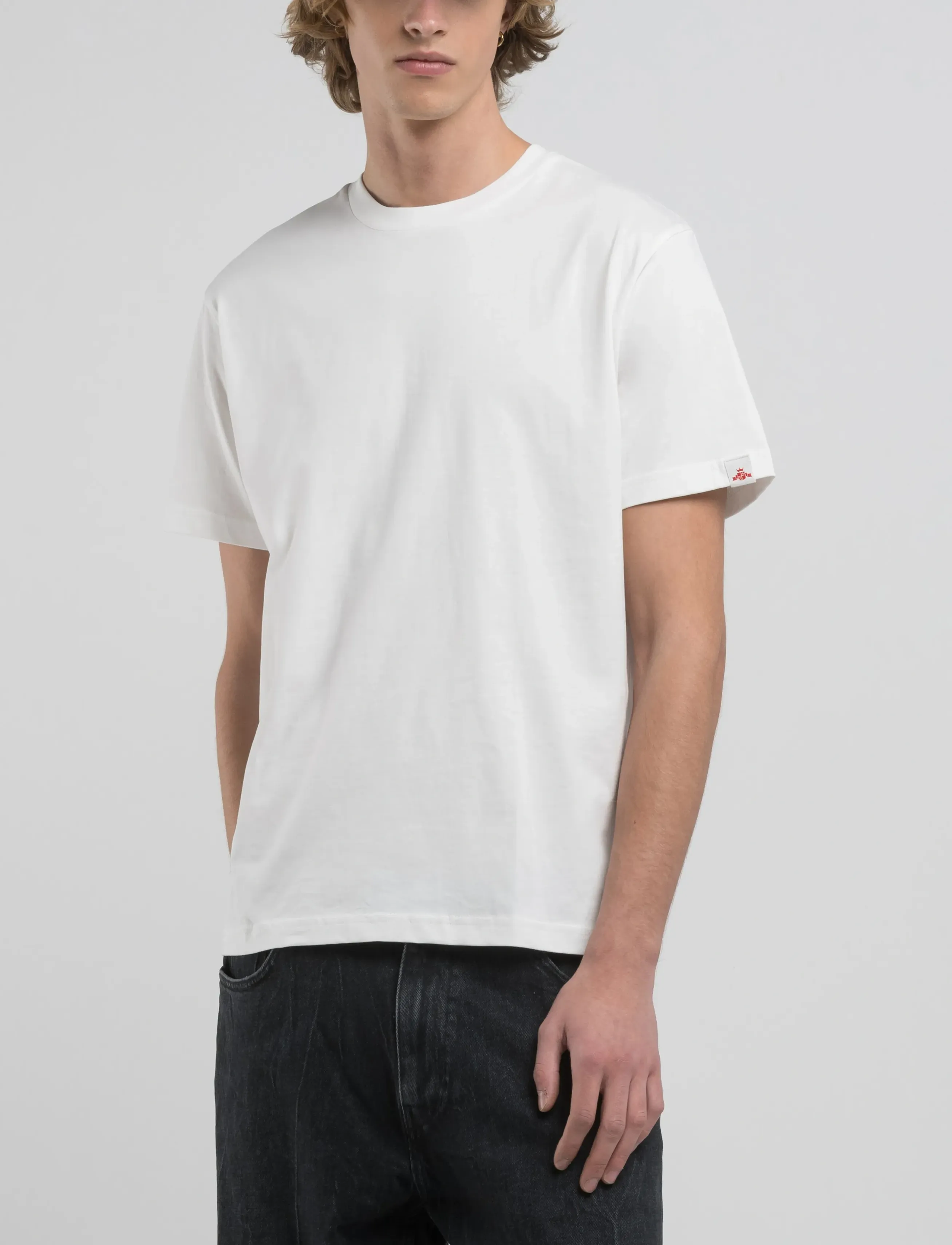 Replay Regular Campus Jersey T-Shirt, S, White, T-Shirts > Kortærmede, Herre