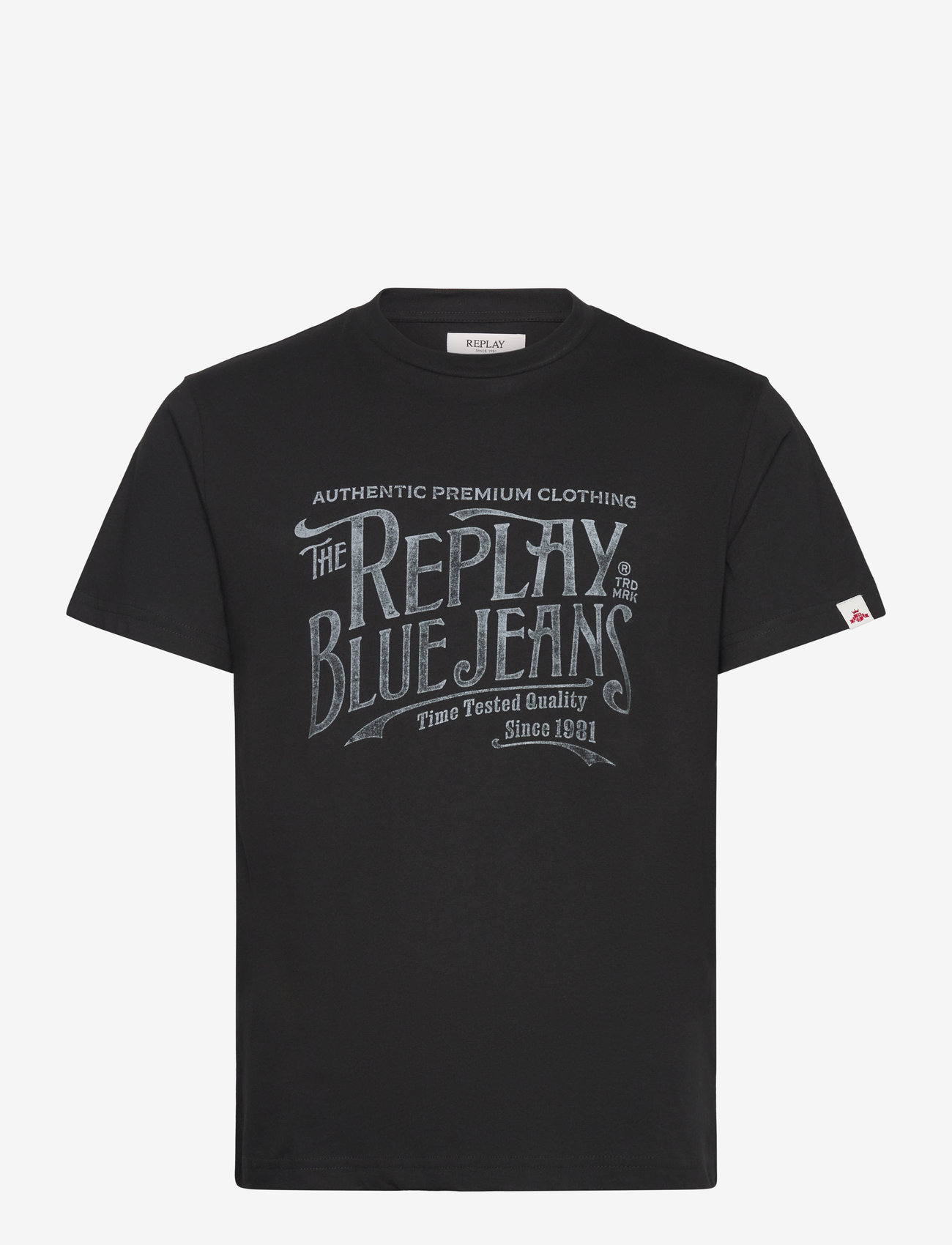 Replay - T-Shirt REGULAR - kurzärmelig - black - 0