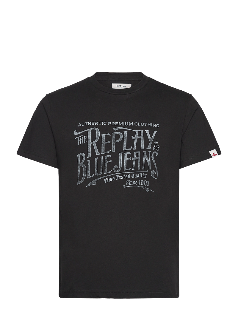 Replay - T-Shirt REGULAR - kurzärmelig - black - 0