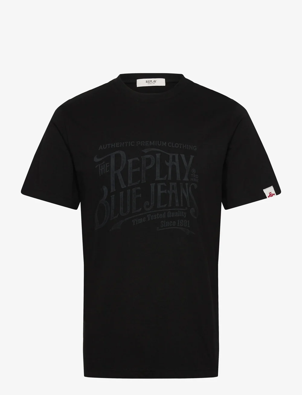 Replay - T-Shirt REGULAR - kortärmade t-shirts - black - 1