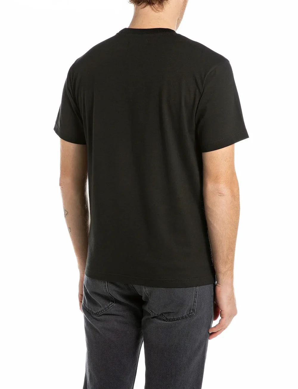 Replay - T-Shirt REGULAR - kortärmade t-shirts - black - 3