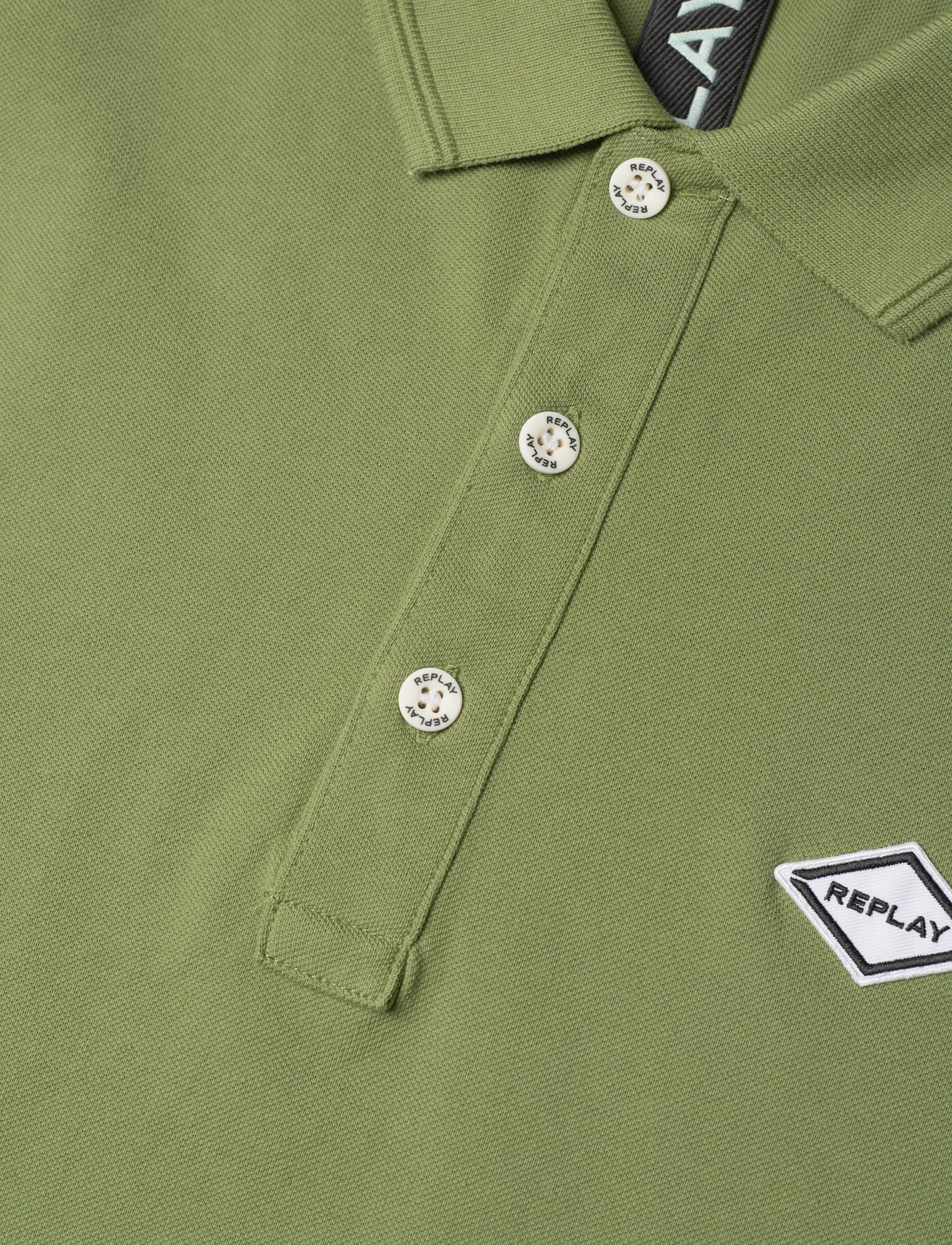 Replay - Polo REGULAR Polo - khaki green - 3