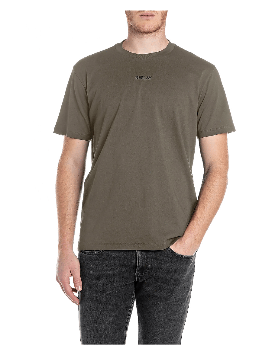 Replay - T-Shirt REGULAR Replay Basics - kurzärmelig - green - 0