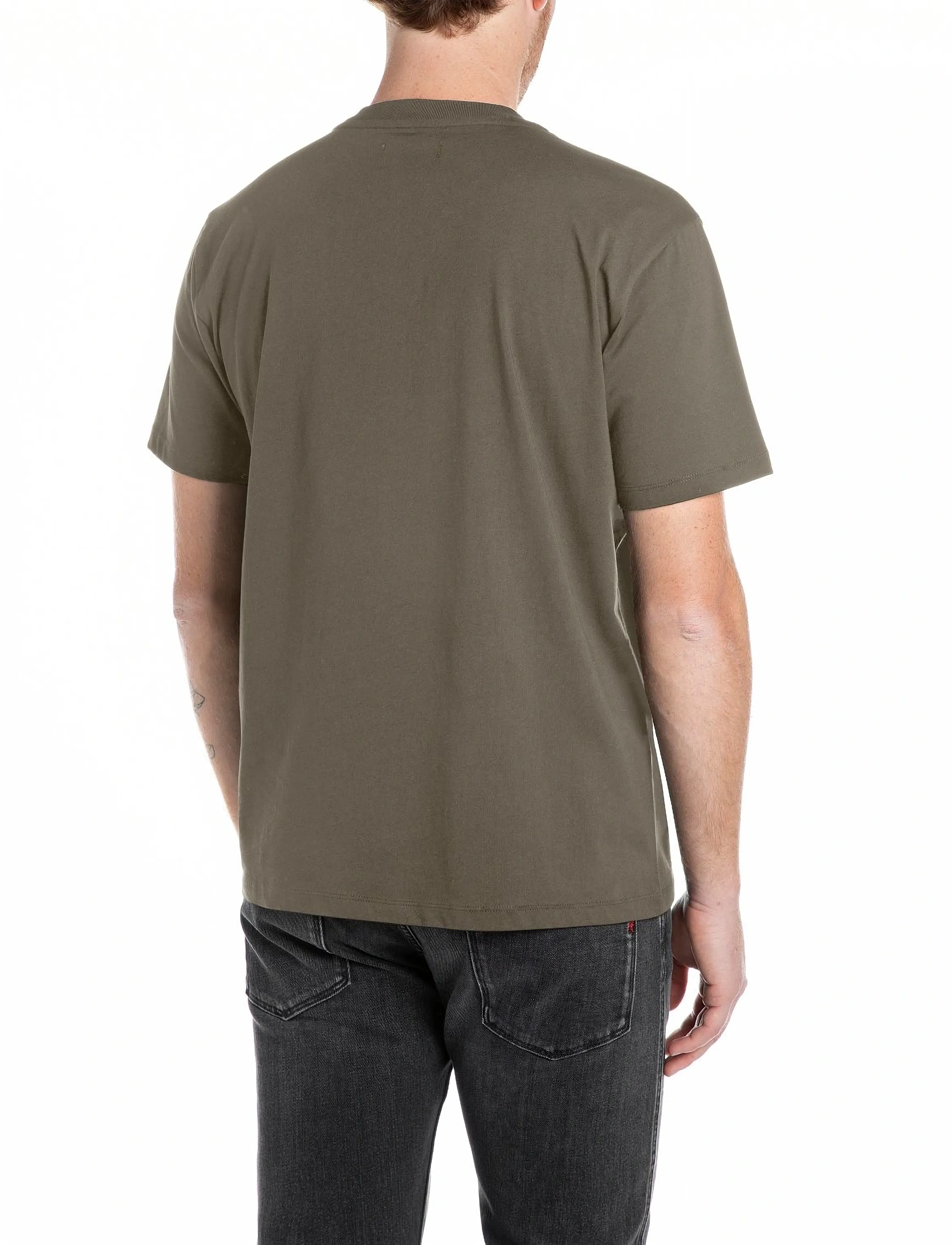 Replay - T-Shirt REGULAR Replay Basics - short-sleeved t-shirts - green - 1