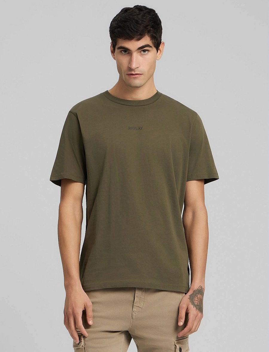 Replay - T-Shirt REGULAR Replay Basics - kurzärmelig - green - 3