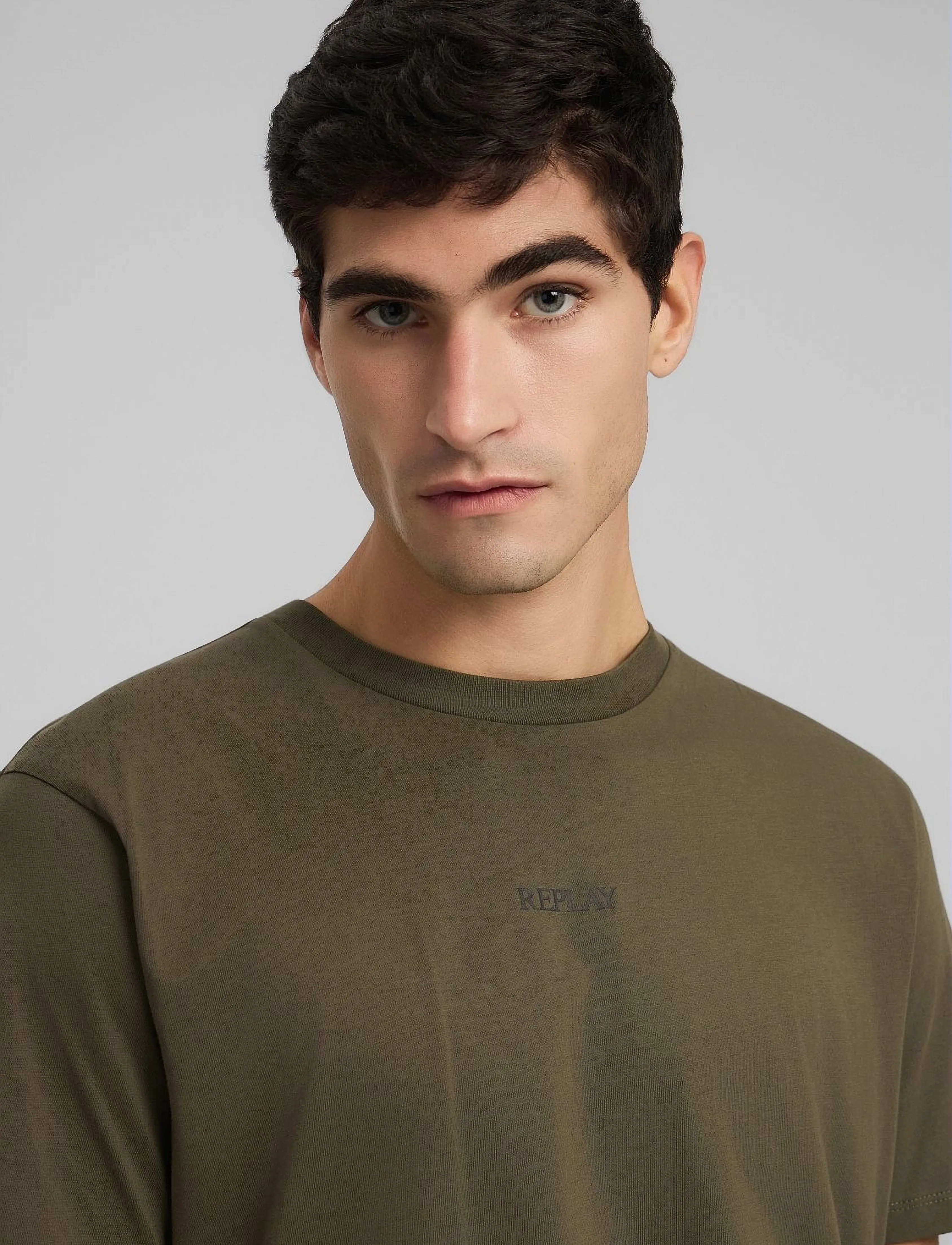 Replay - T-Shirt REGULAR Replay Basics - short-sleeved t-shirts - green - 5