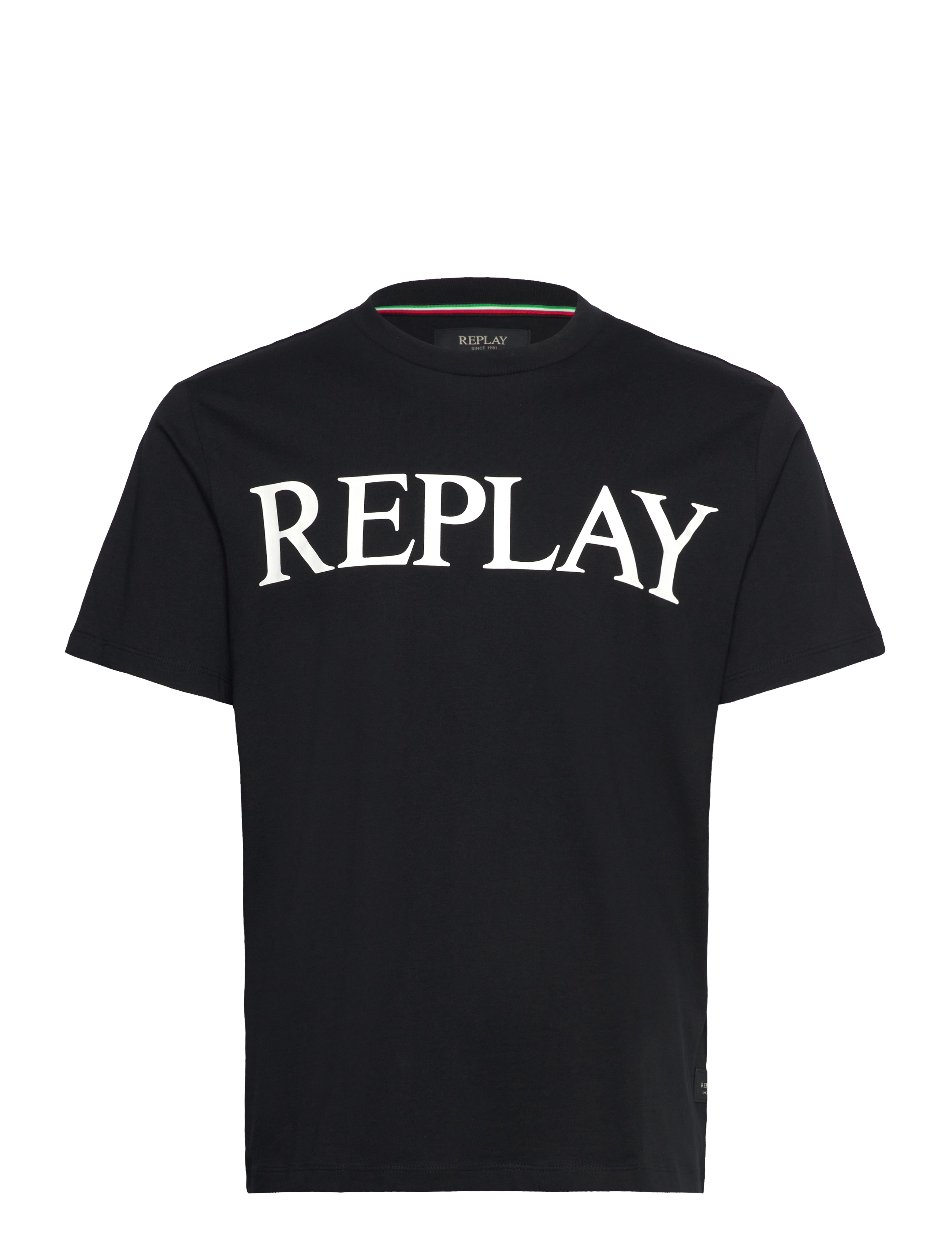 REPLAY T-Shirt Regular Replay Basics Schwarz - XL - Herren