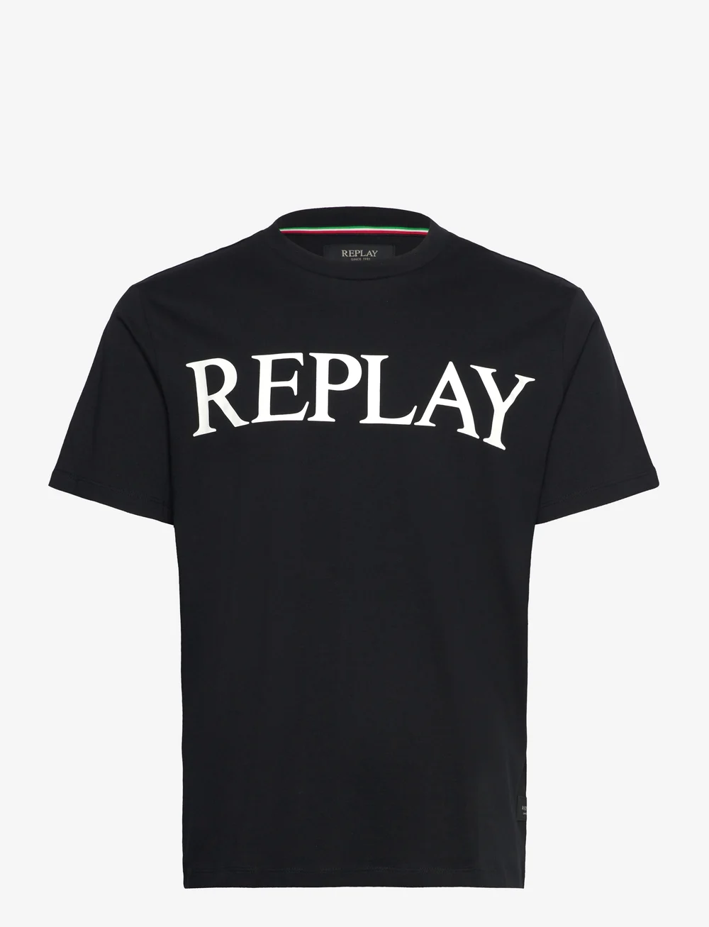 Replay - T-Shirt REGULAR Replay Basics - kortärmade t-shirts - black - 1