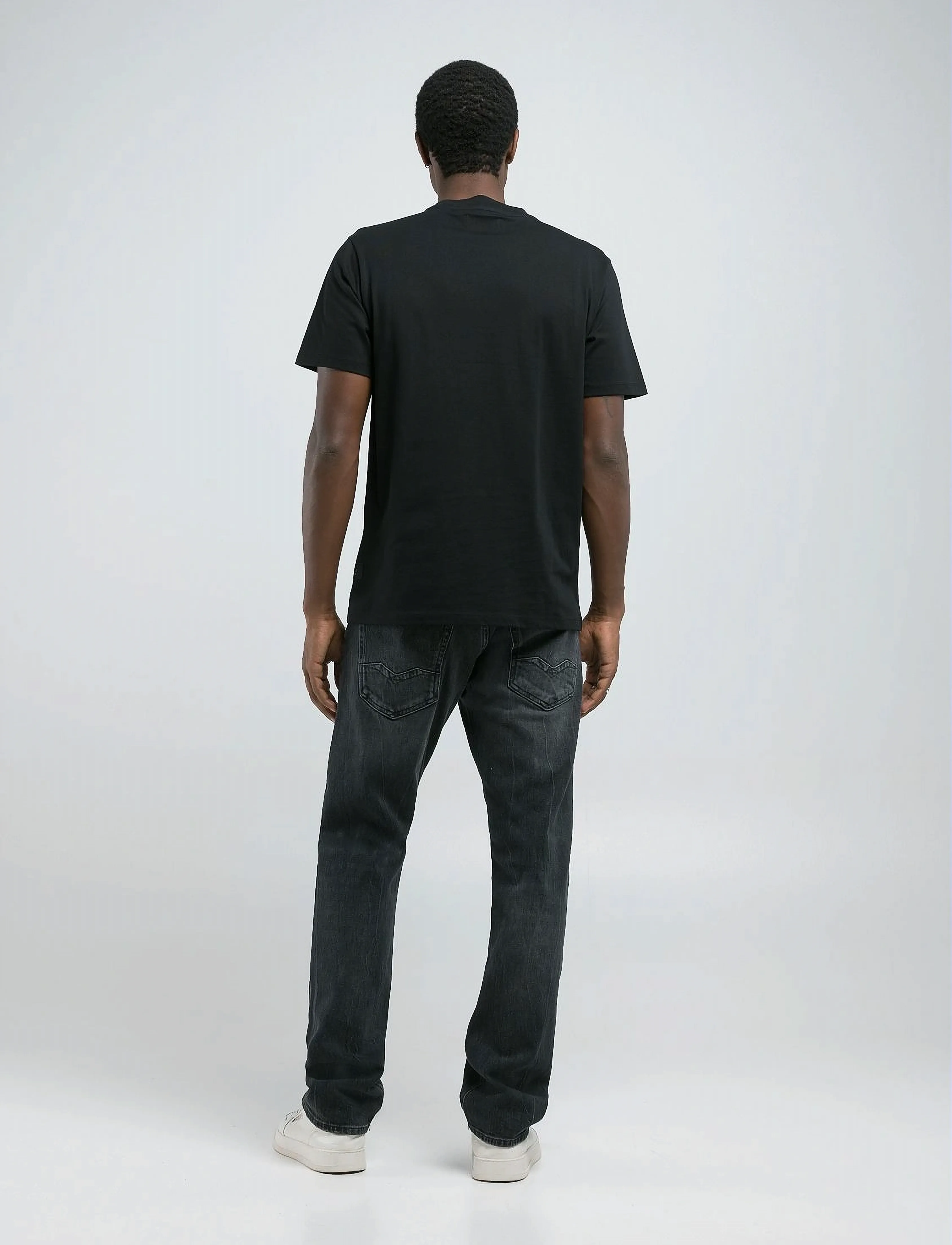 Replay - T-Shirt REGULAR Replay Basics - short-sleeved t-shirts - black - 4