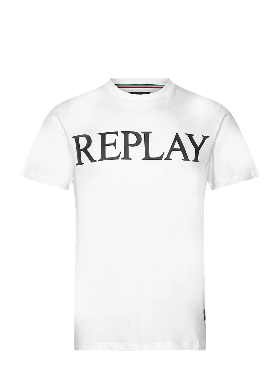 Replay - T-Shirt REGULAR Replay Basics - kortärmade t-shirts - white - 1