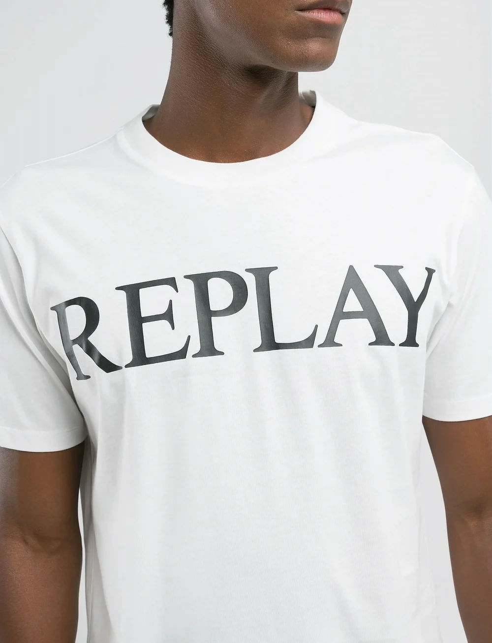 Replay - T-Shirt REGULAR Replay Basics - kortärmade t-shirts - white - 3