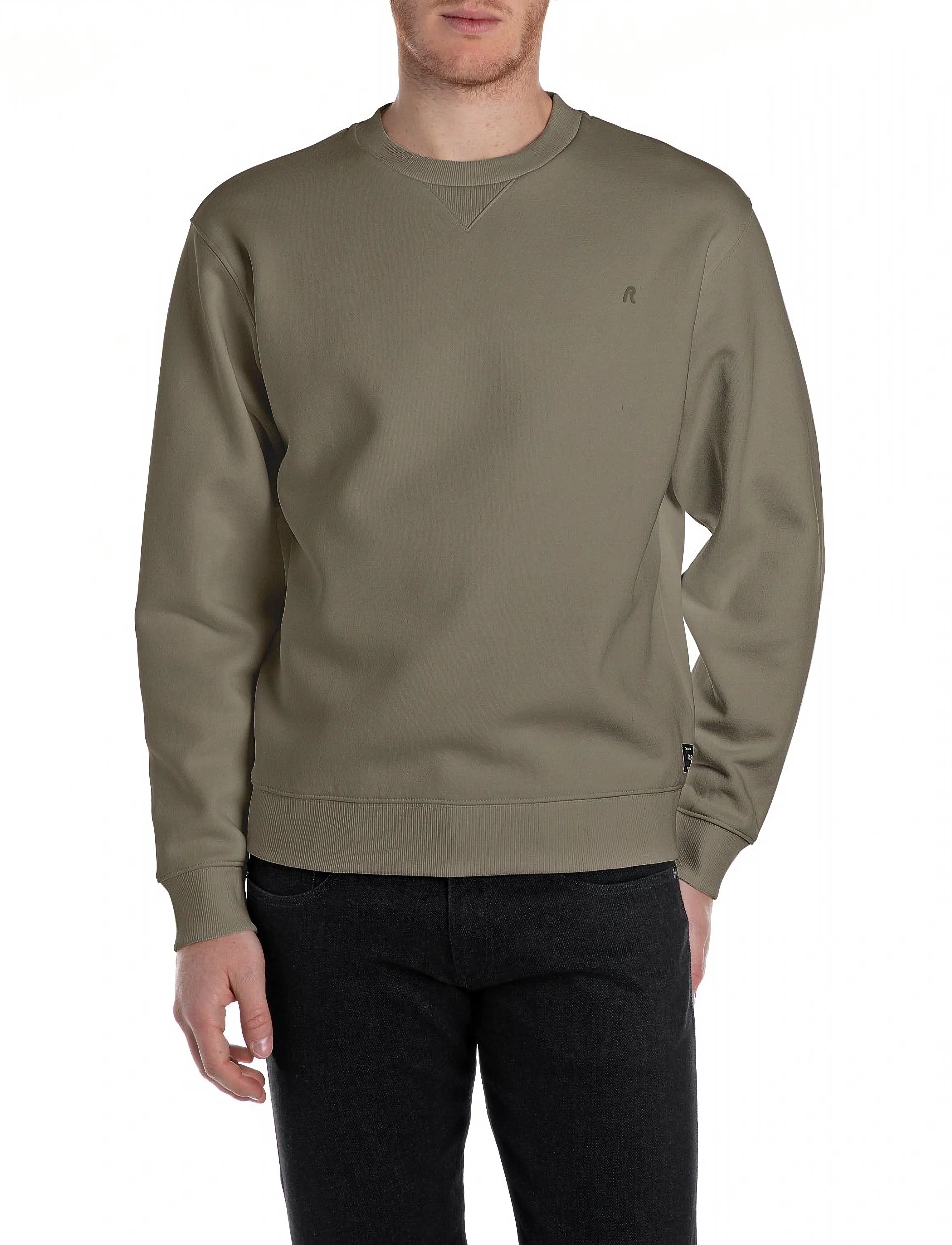 Replay Jumper REGULAR Replay Basics - Sweatshirts - GREEN / red