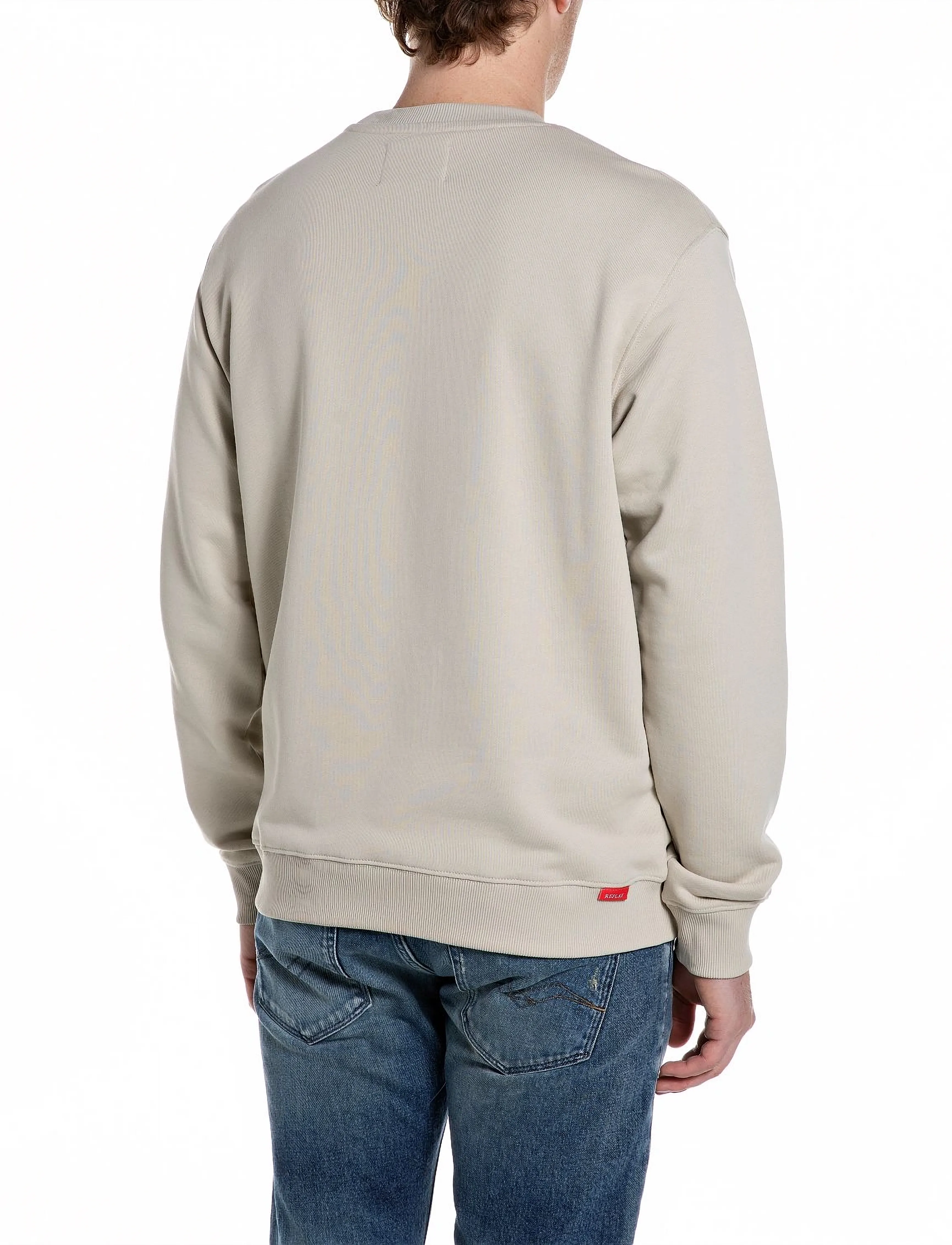 Replay - Jumper REGULAR RED LOGO - sweatshirts - beige - 3