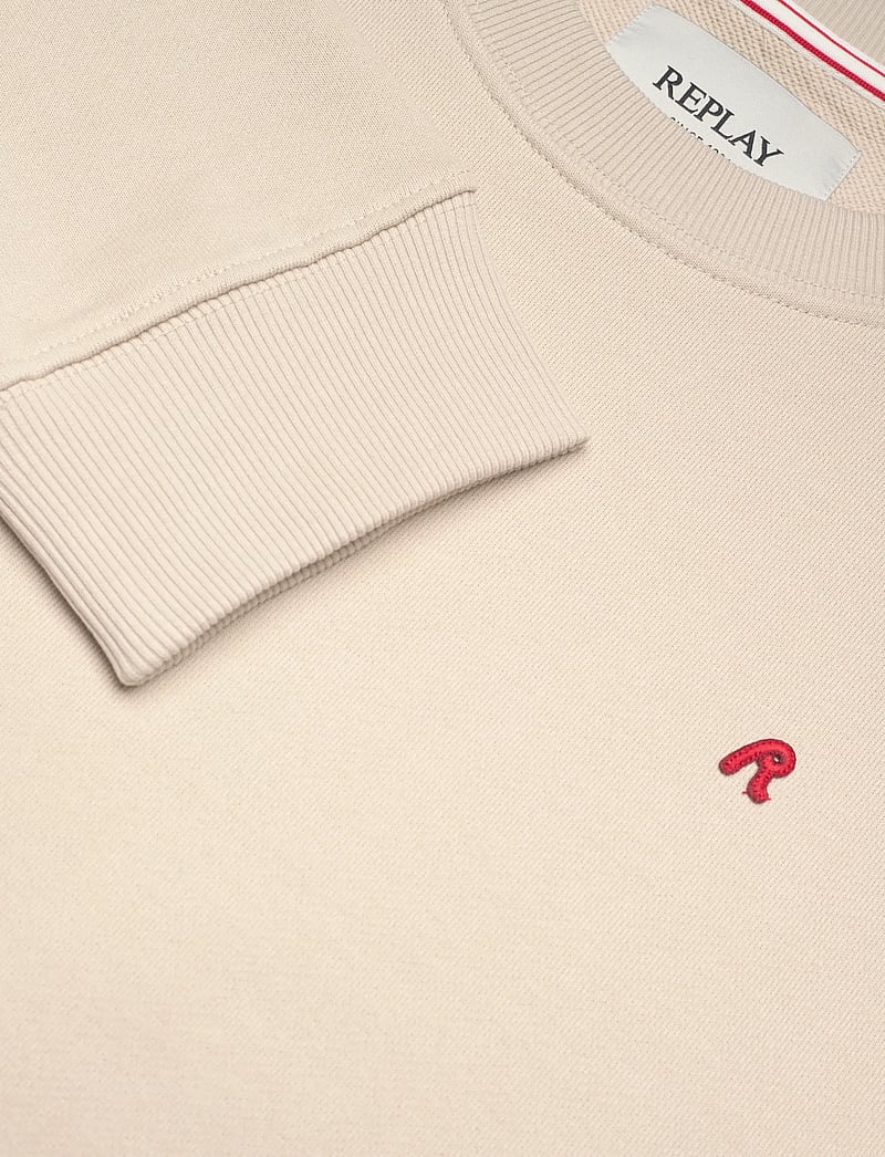 Replay - Jumper REGULAR RED LOGO - sweatshirts - beige - 4