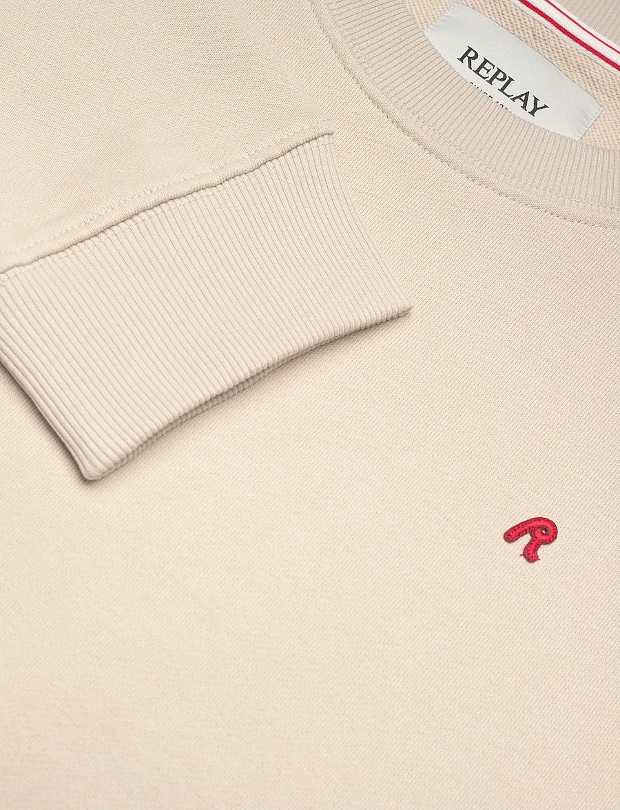 Replay - Jumper REGULAR RED LOGO - sweatshirts - beige - 4