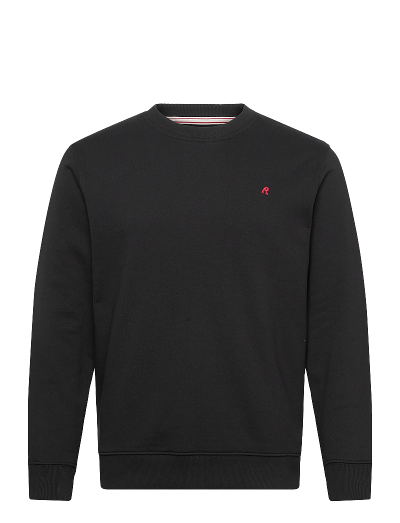Replay - Jumper REGULAR RED LOGO - sweatshirts - black - 1