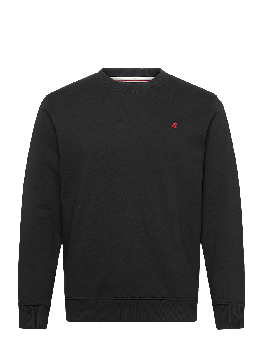 Replay - Jumper REGULAR RED LOGO - sweatshirts - black - 1