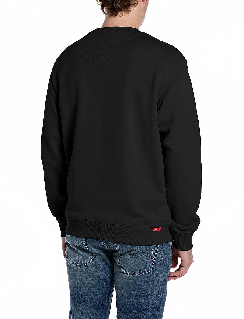 Replay - Jumper REGULAR RED LOGO - sweatshirts - black - 3