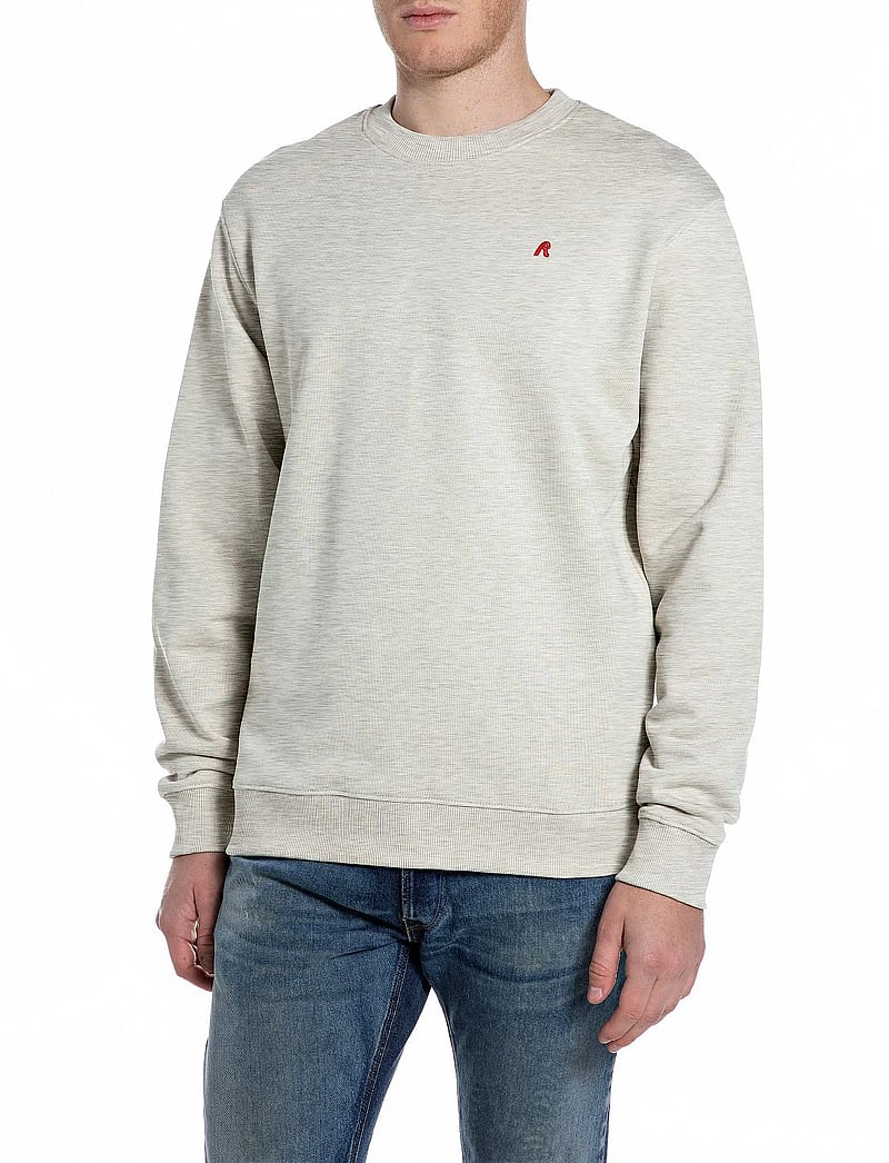 Replay - Jumper REGULAR RED LOGO - sweatshirts - grey - 0