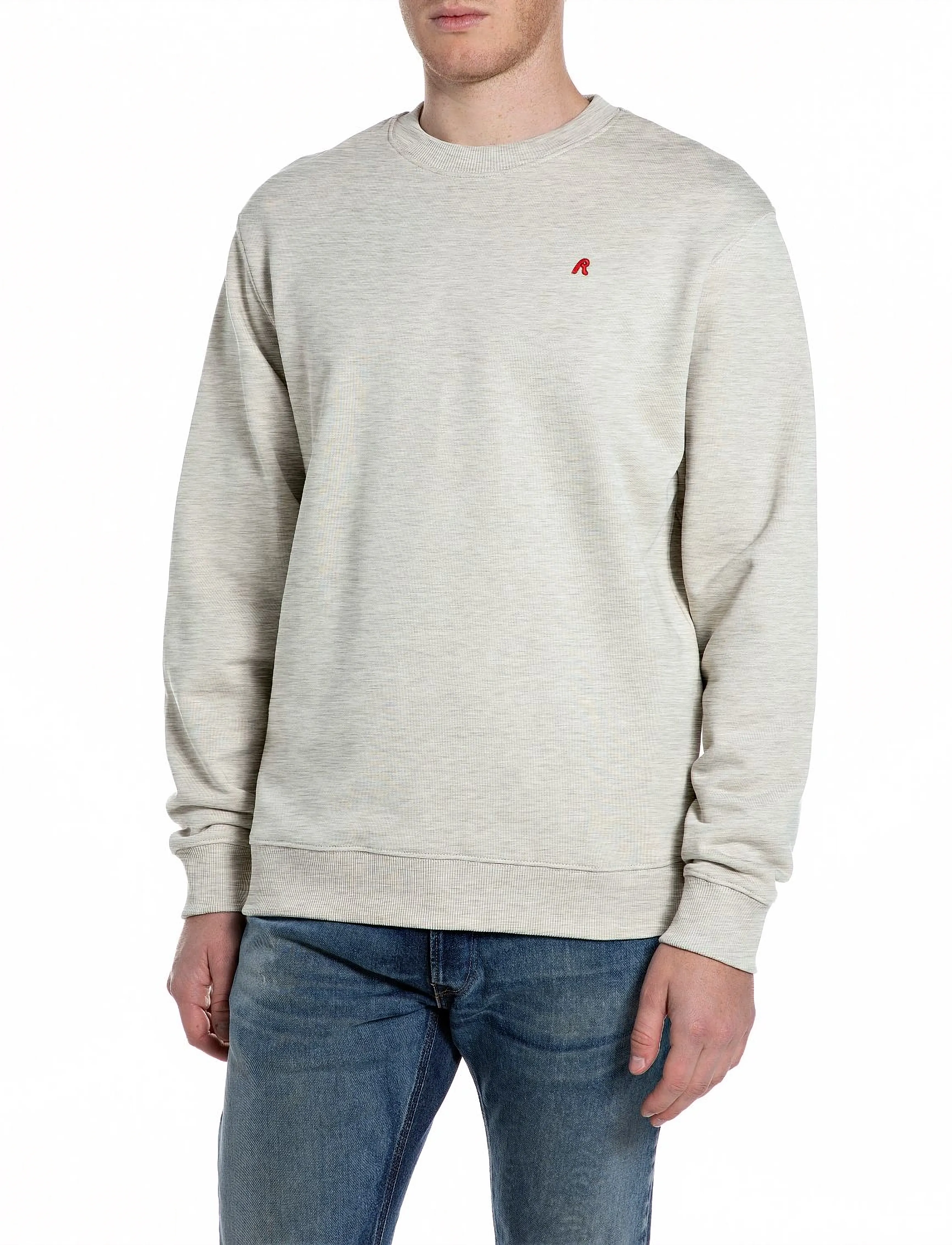 Replay Jumper REGULAR RED LOGO - Sweatshirts - GREY / grey