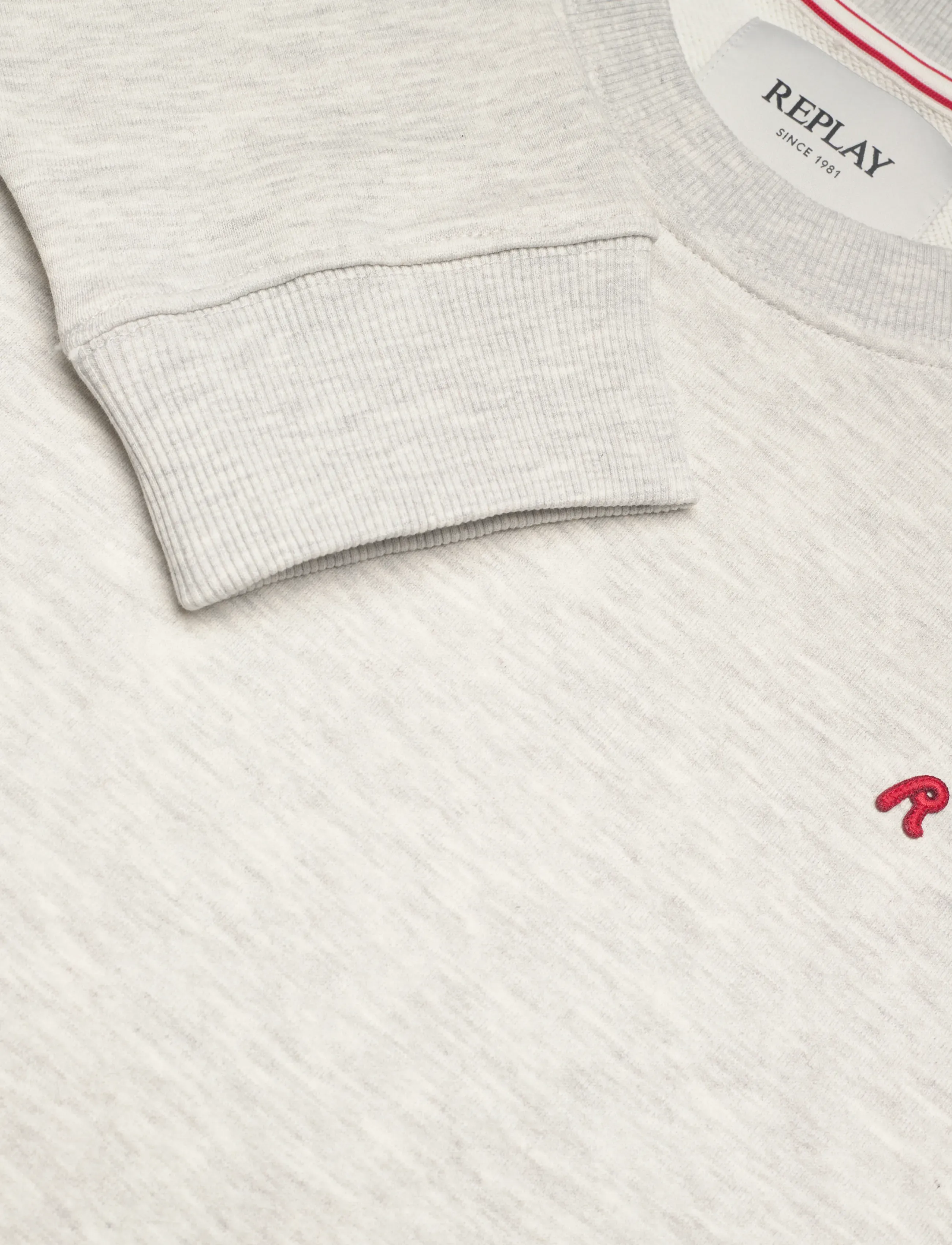Replay - Jumper REGULAR RED LOGO - sweatshirts - grey - 4