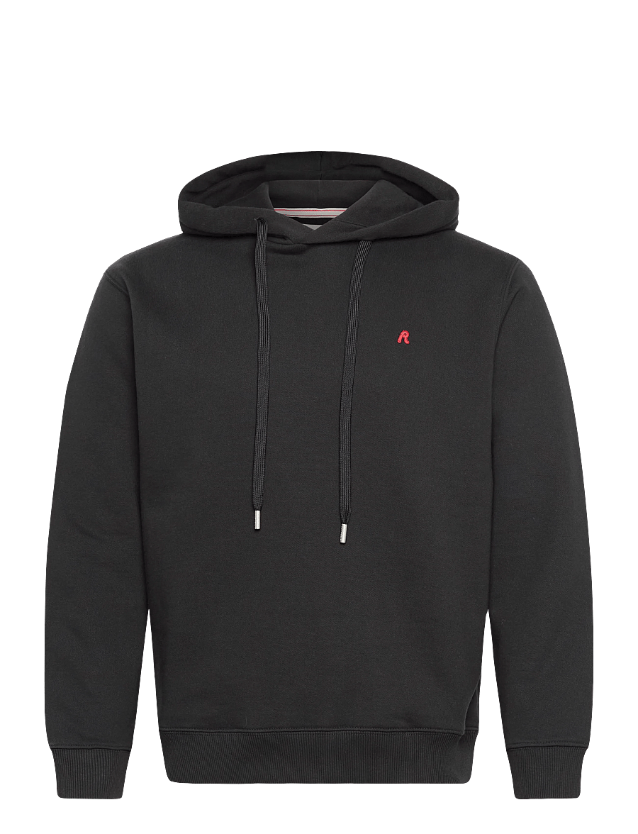 Replay - Jumper REGULAR RED LOGO - hoodies - black - 1
