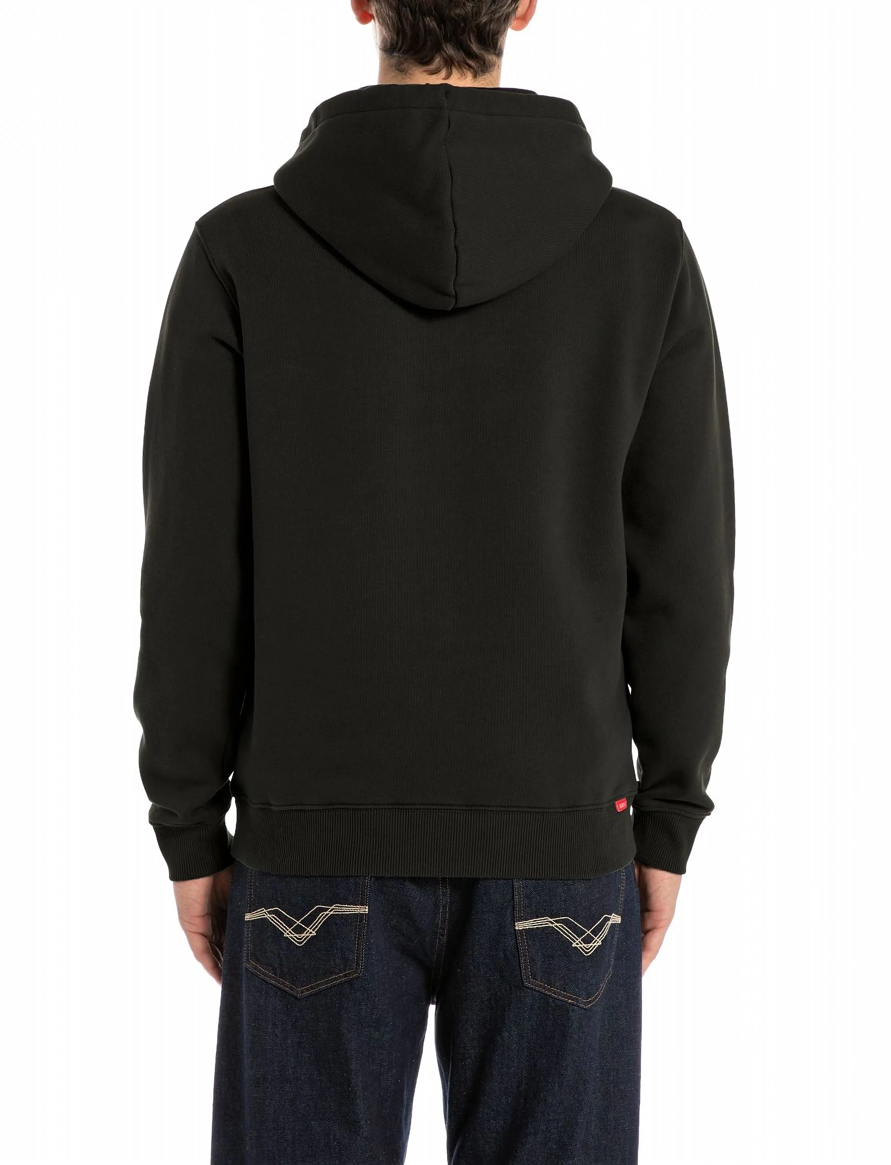 Replay - Jumper REGULAR RED LOGO - hoodies - black - 3