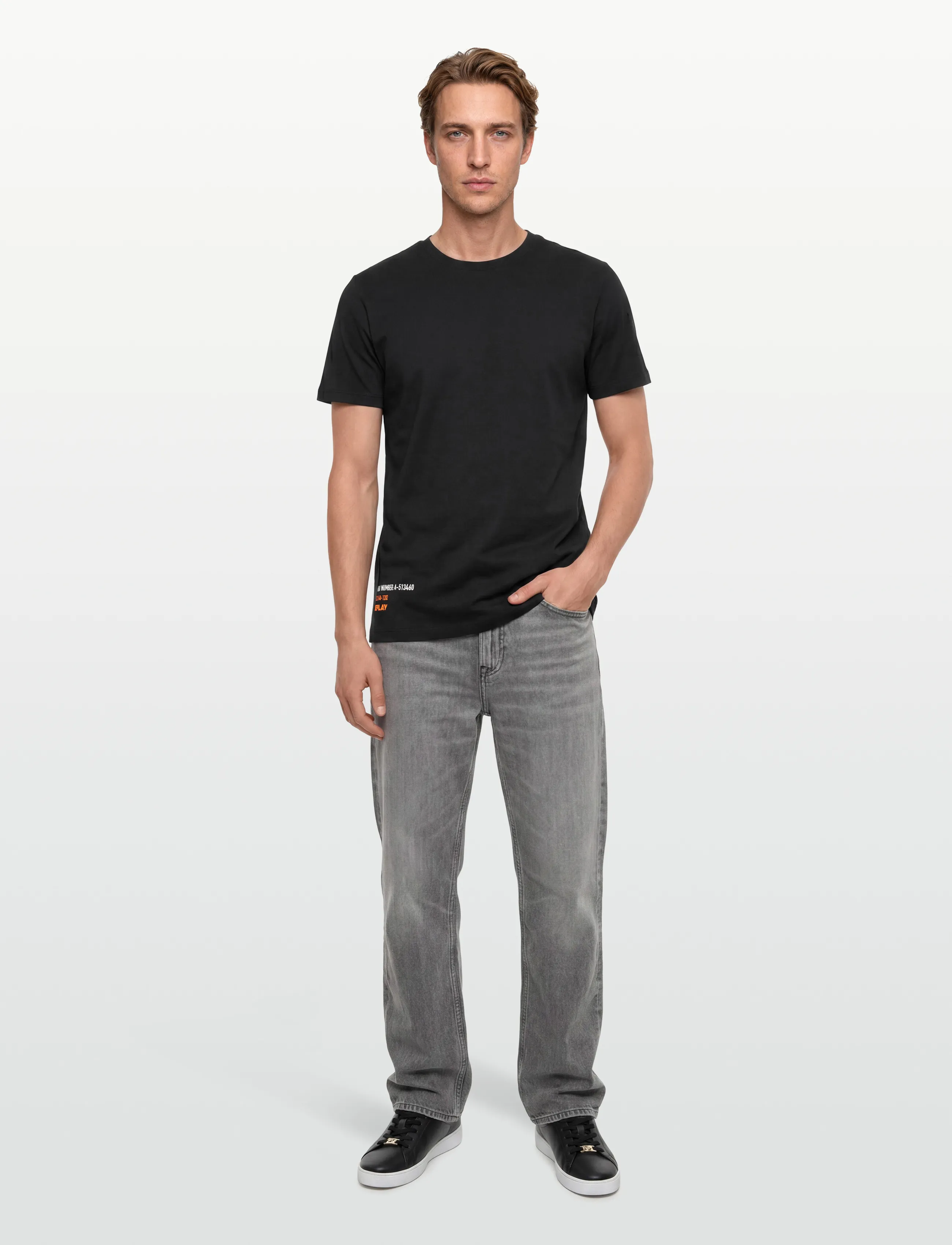 Replay T-Shirt Relaxed, M, T-shirts, Schwarz - Short-sleeved, Männerswear