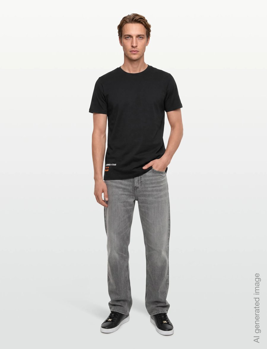 Replay - T-Shirt RELAXED - kortærmede t-shirts - black - 0