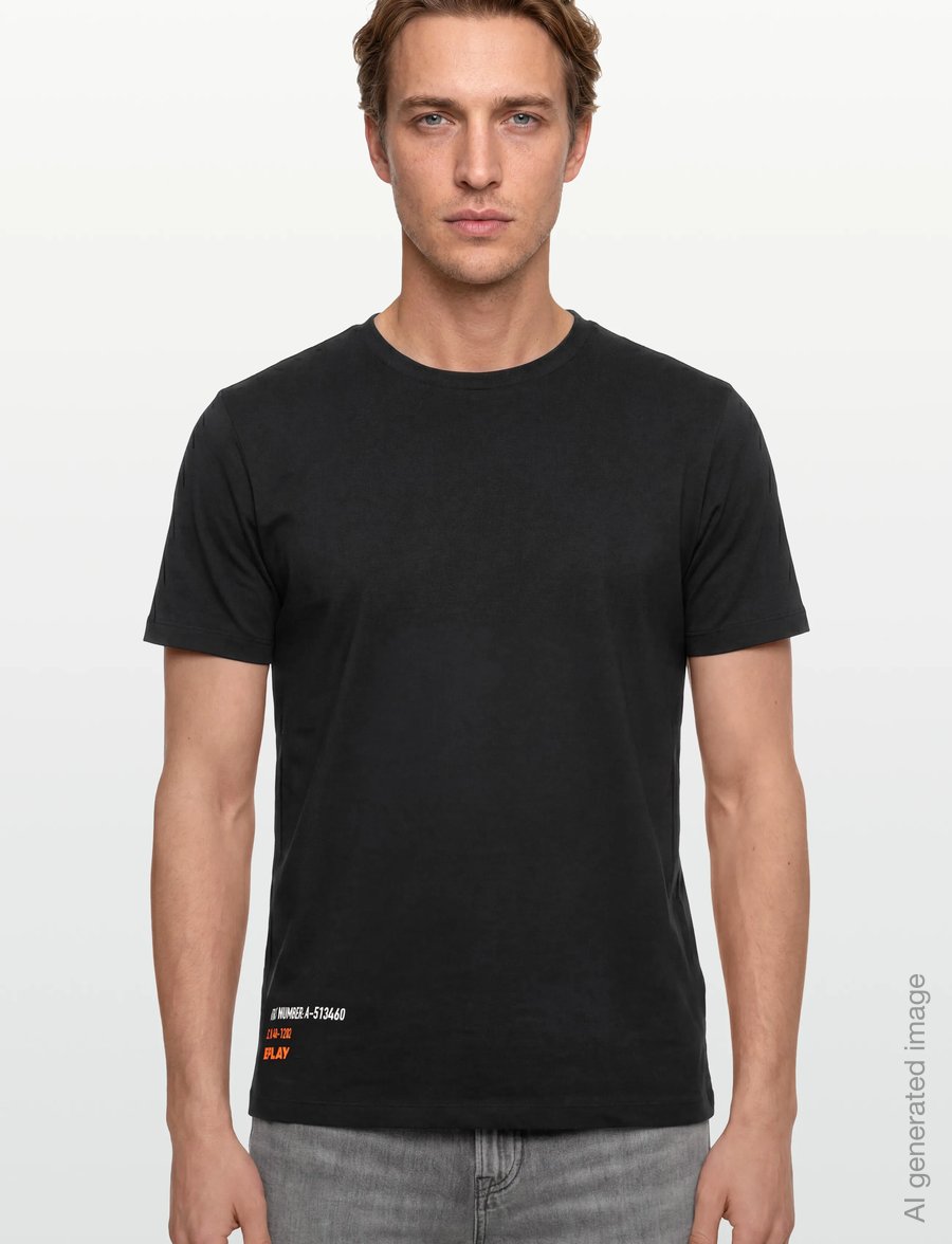 Replay - T-Shirt RELAXED - kortærmede t-shirts - black - 3