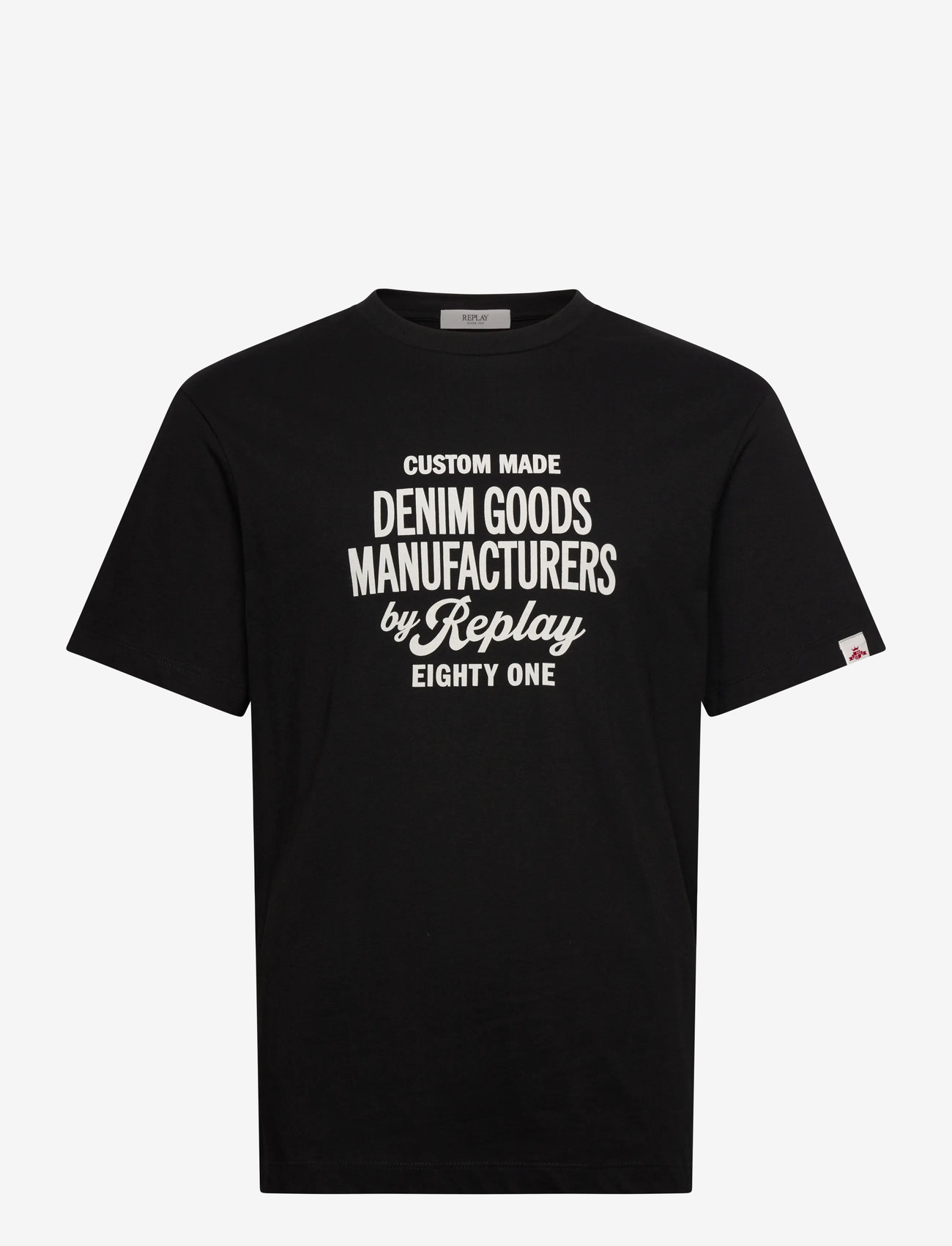 Replay - T-Shirt RELAXED - kortärmade t-shirts - black - 0