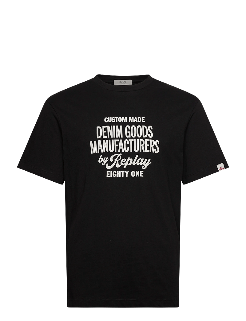 Replay - T-Shirt RELAXED - short-sleeved t-shirts - black - 0