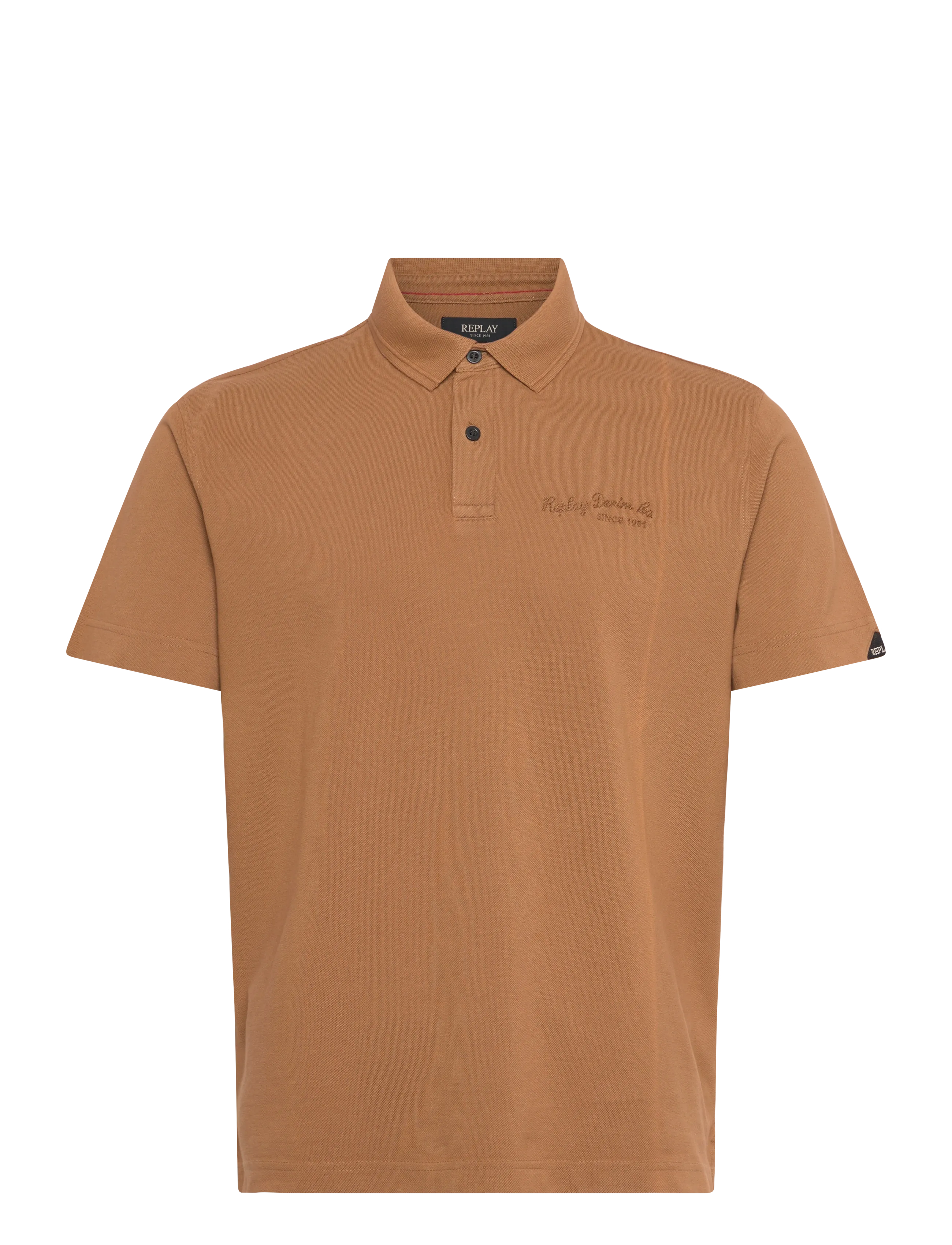 Replay Polo REGULAR  PIQUET BRANDY - Pikeepaidat - BROWN / brown