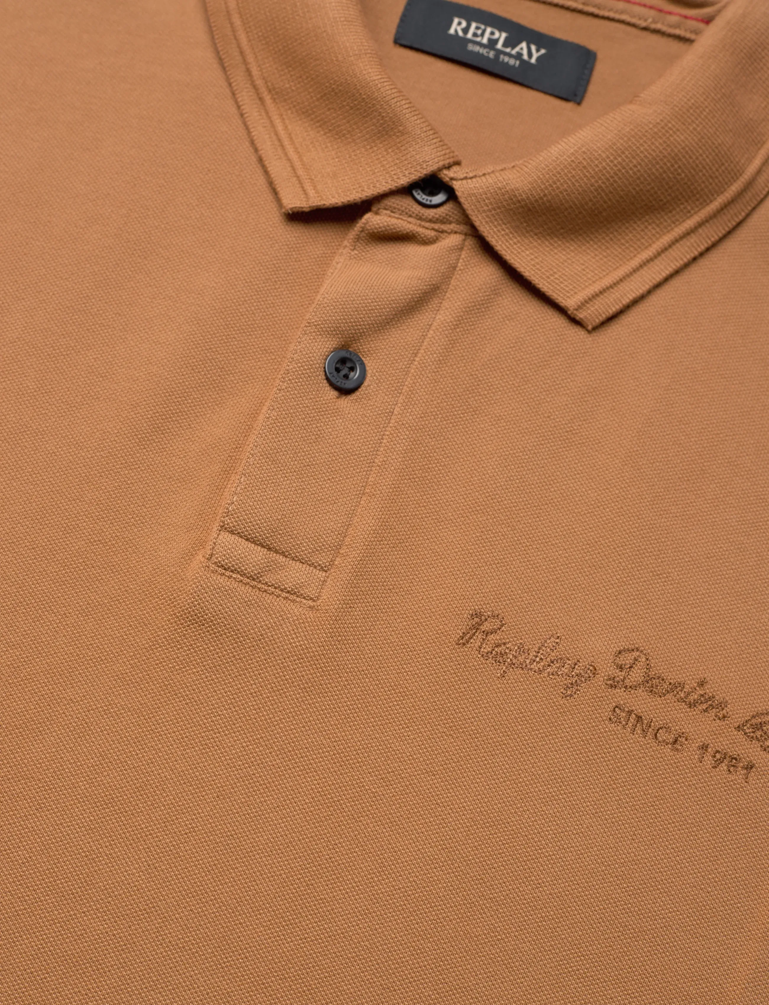 Replay - Polo REGULAR  PIQUET BRANDY - kortermede - brown - 2