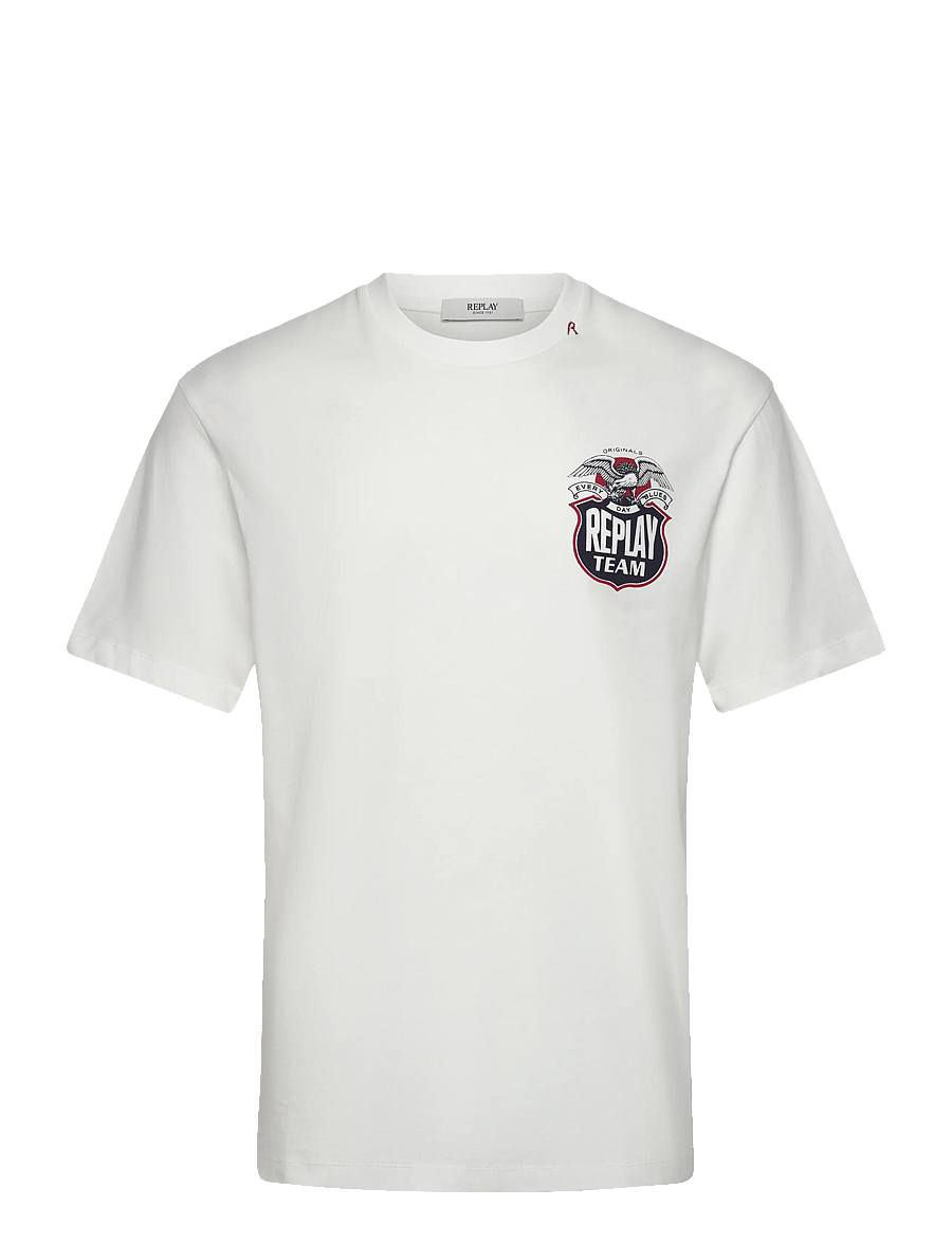 Replay - T-Shirt RELAXED - kurzärmelige t-shirts - white - 1