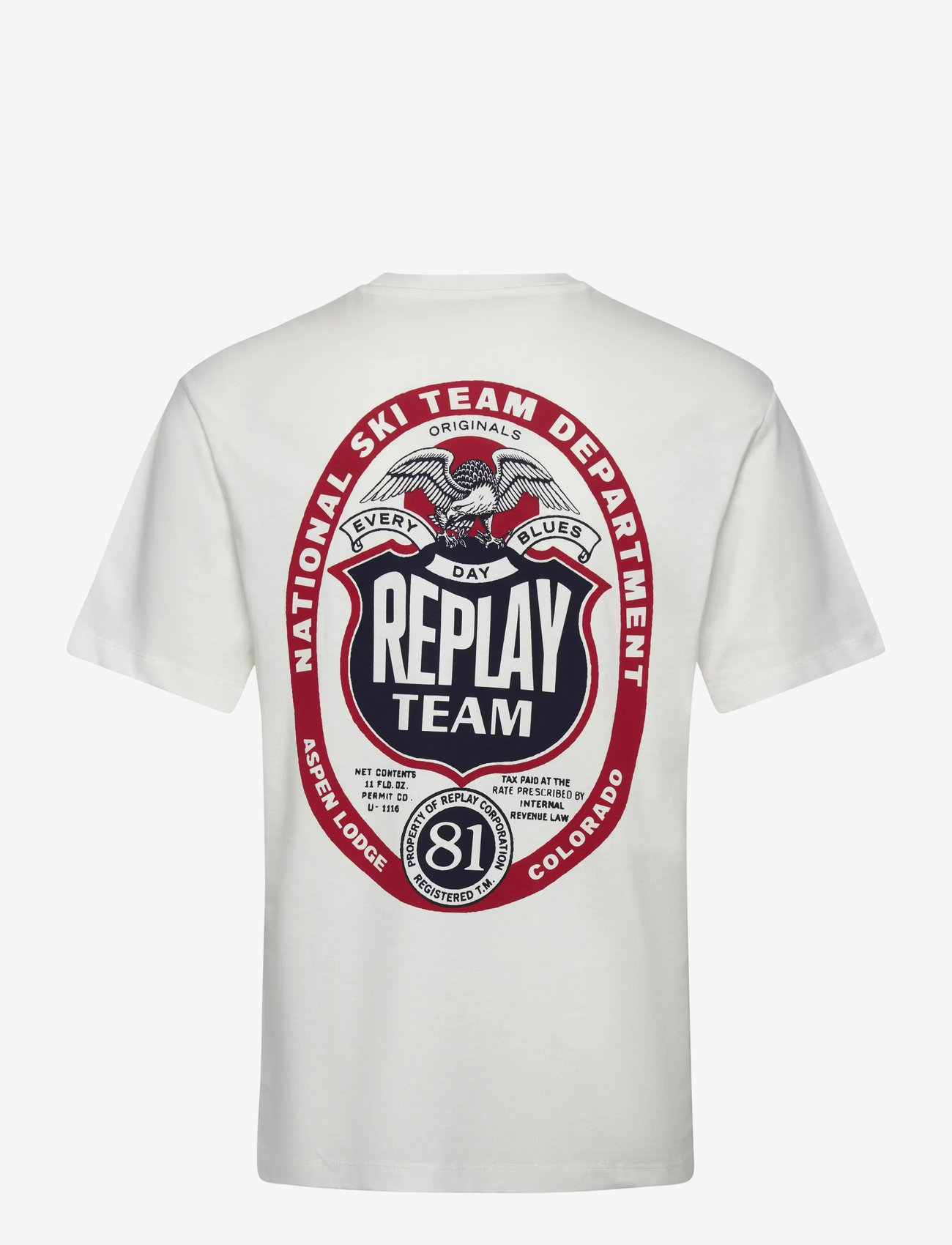 Replay - T-Shirt RELAXED - kortärmade t-shirts - white - 2
