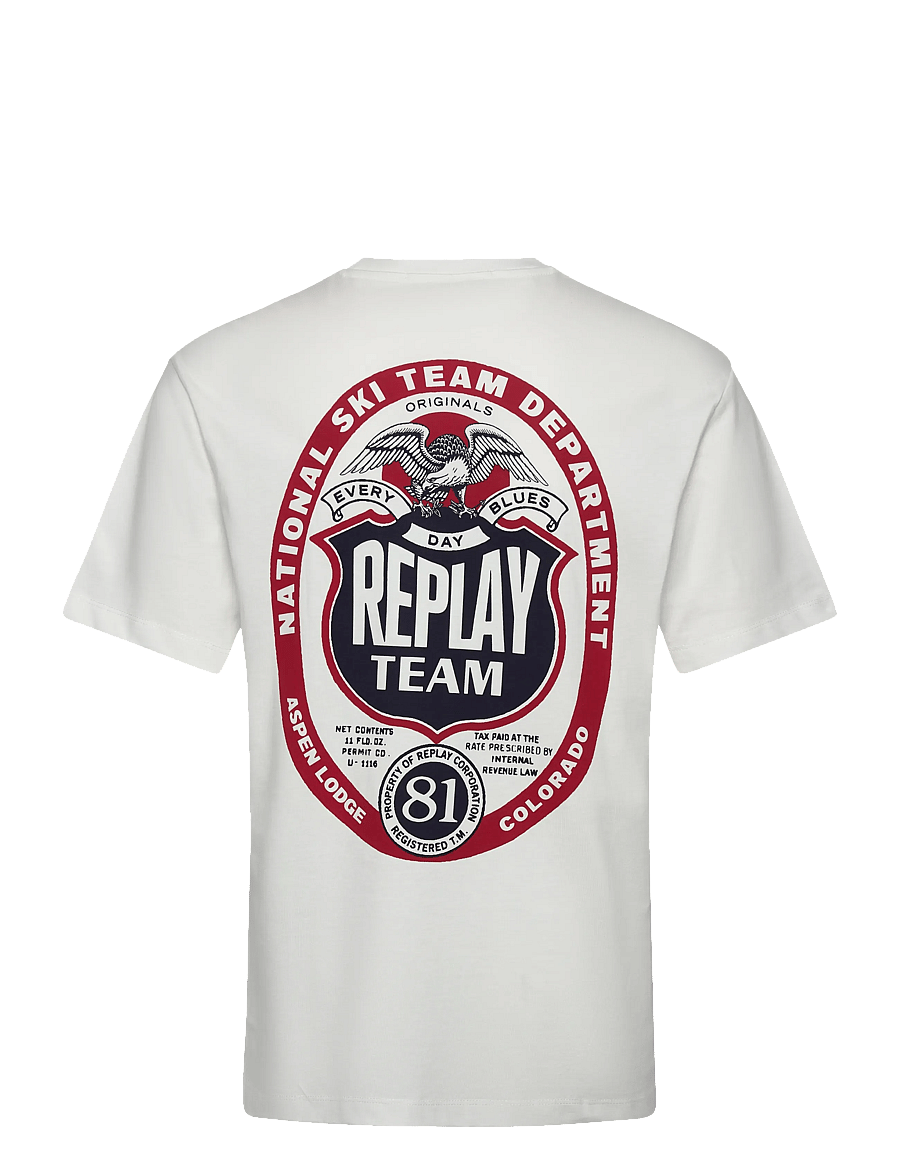 Replay - T-Shirt RELAXED - kurzärmelige t-shirts - white - 2