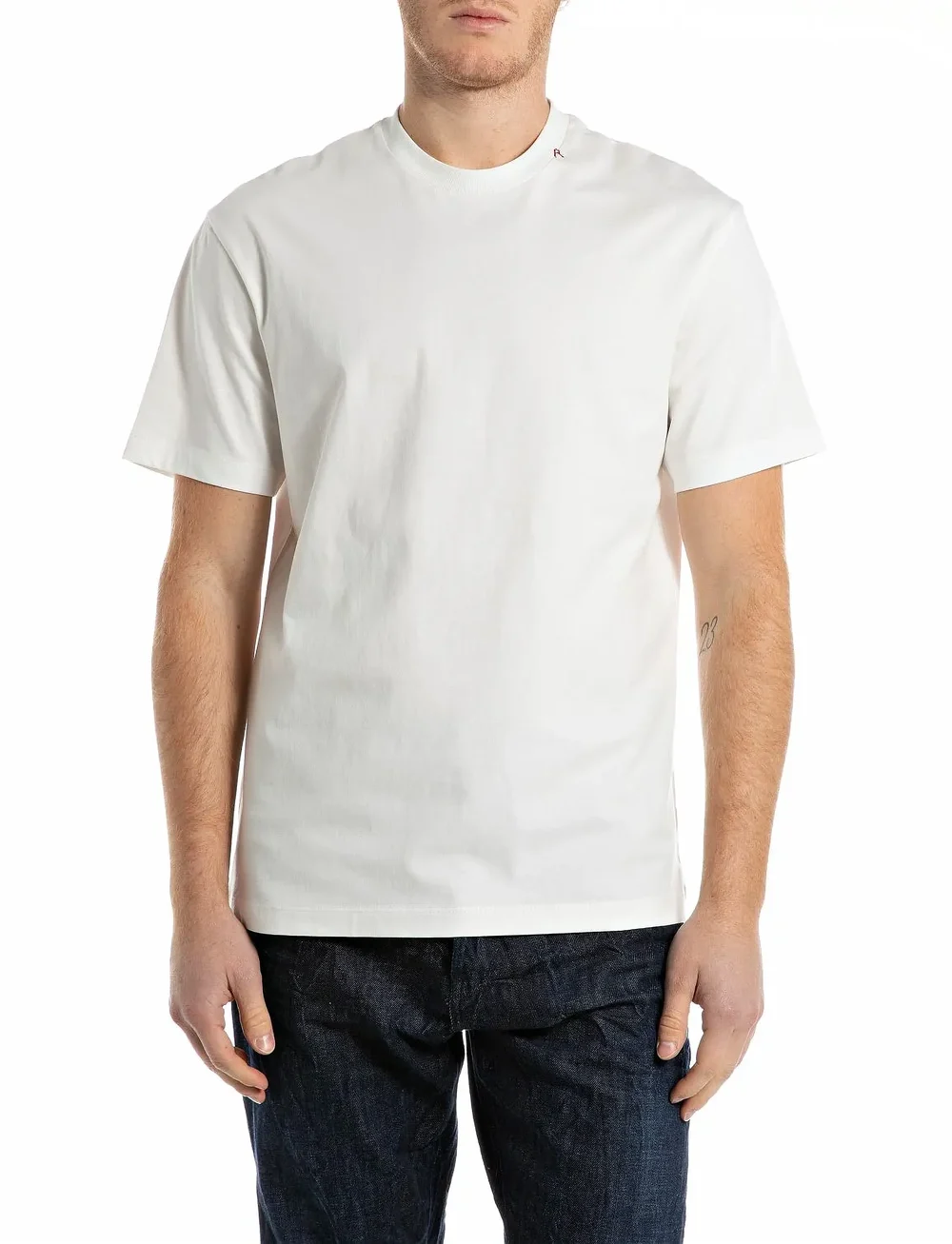 Replay - T-Shirt RELAXED - short-sleeved t-shirts - white - 0