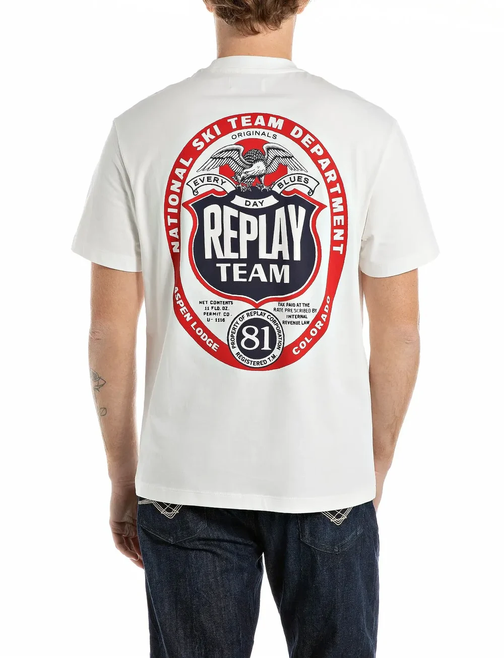 Replay - T-Shirt RELAXED - short-sleeved t-shirts - white - 3