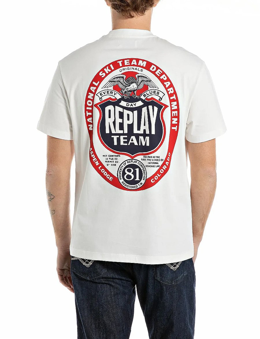 Replay - T-Shirt RELAXED - kurzärmelige t-shirts - white - 3