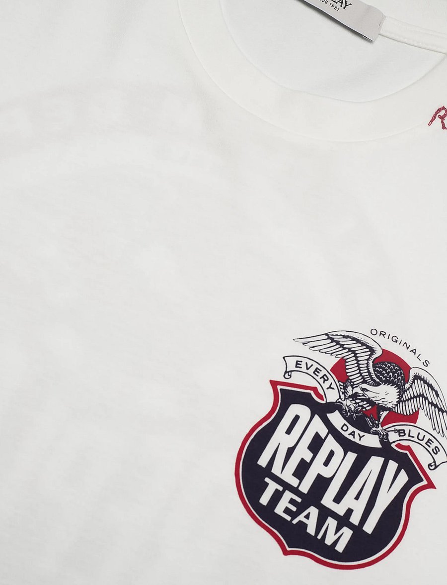Replay - T-Shirt RELAXED - kurzärmelige t-shirts - white - 4
