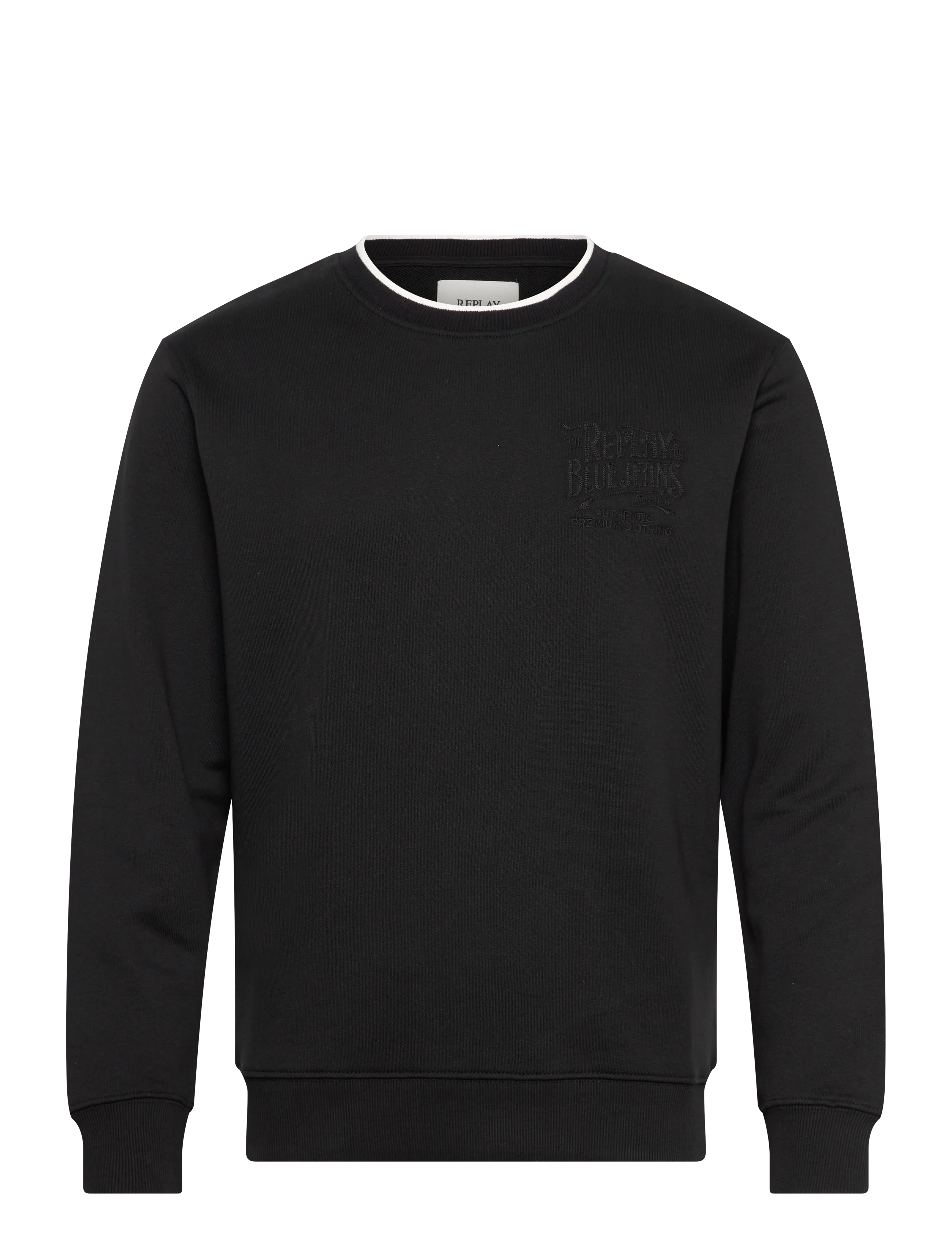 Replay Jumper REGULAR  FLEECE TOBACCO - Sweatshirts & hættetrøjer - BLACK / black