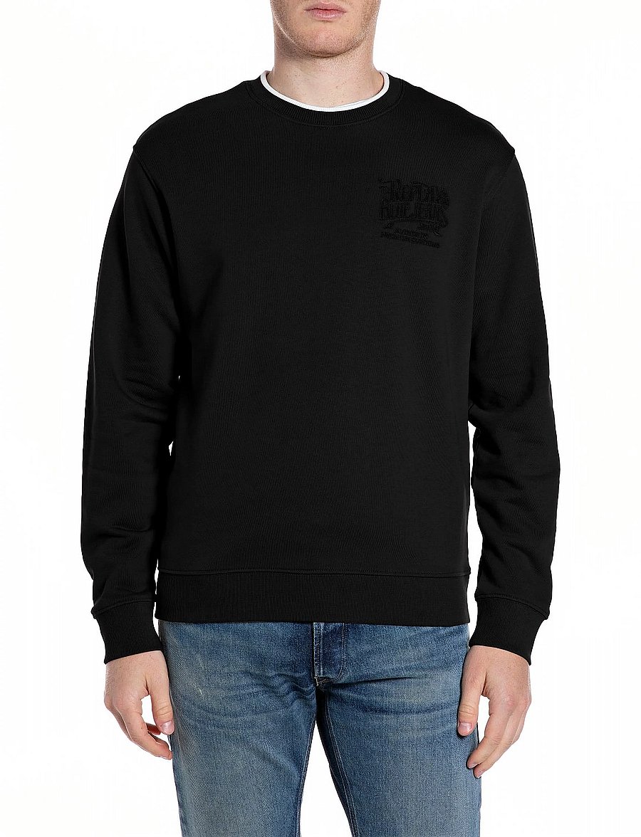 Replay - Jumper REGULAR FLEECE TOBACCO - sweatshirts - black - 0